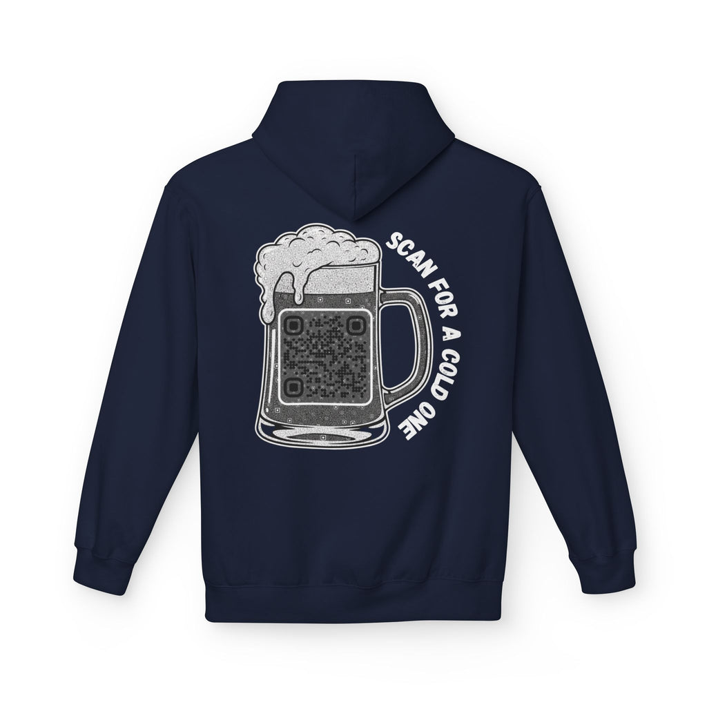 Beer Mug QR Unisex Kangaroo Pockets Hoodie