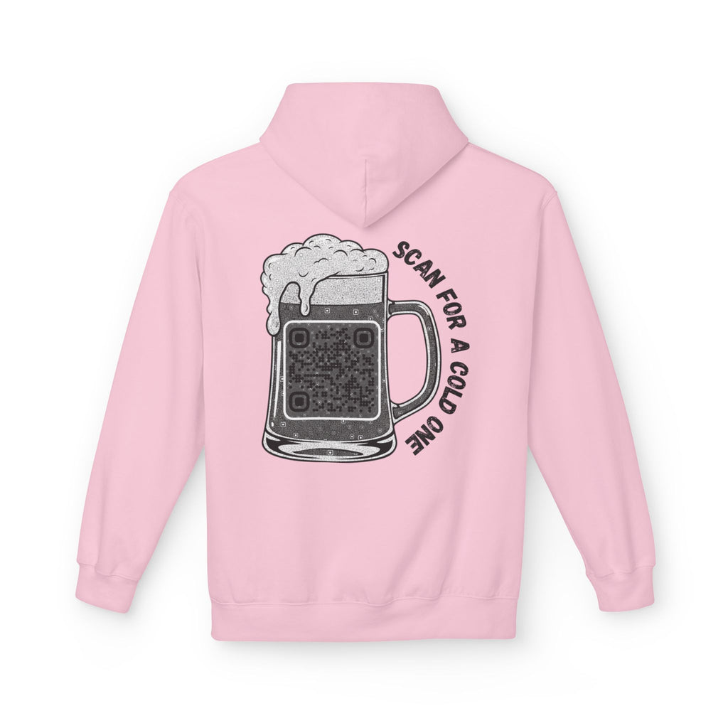 Beer Mug QR Unisex Kangaroo Pockets Hoodie
