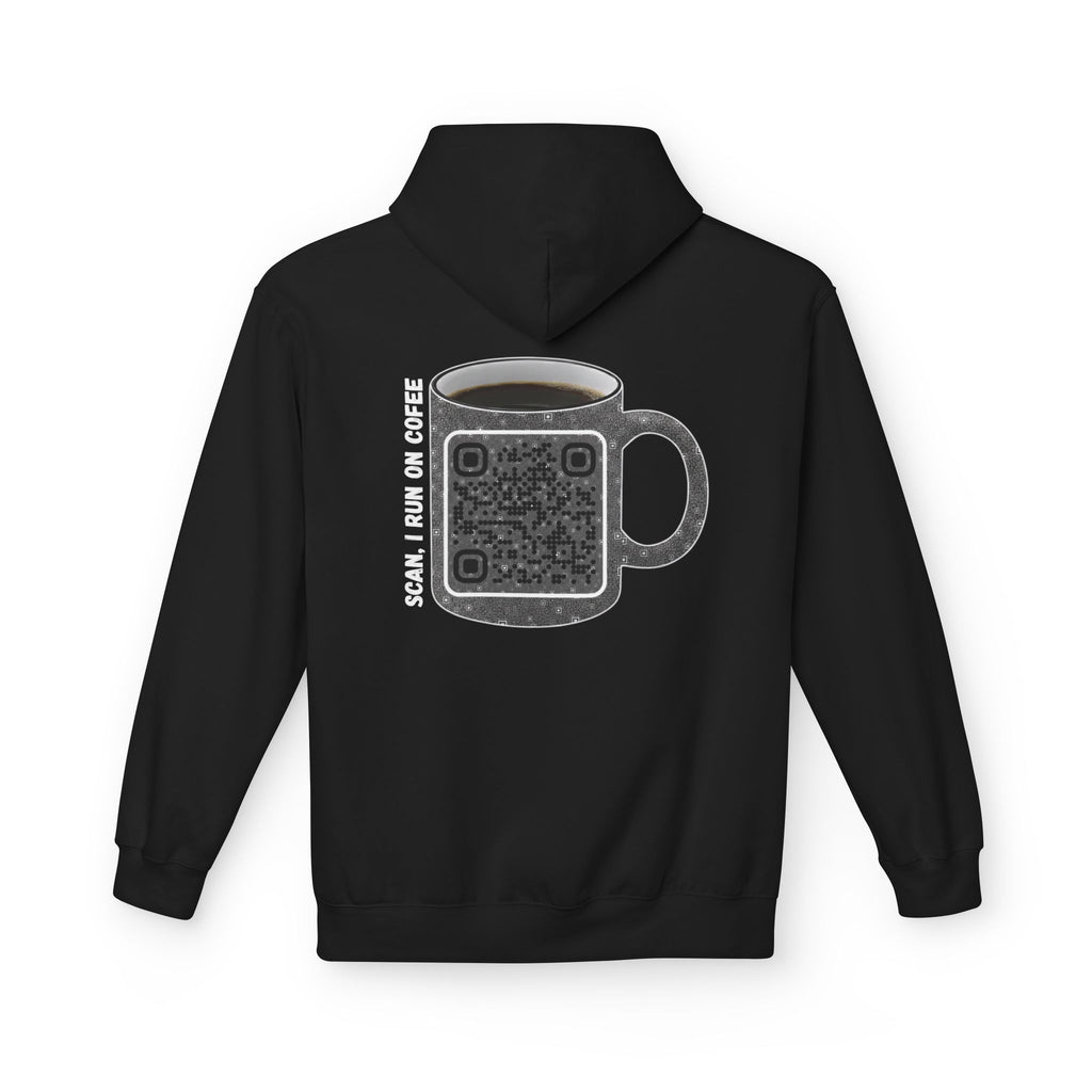 Caffeine QR Unisex Kangaroo Pockets Hoodie