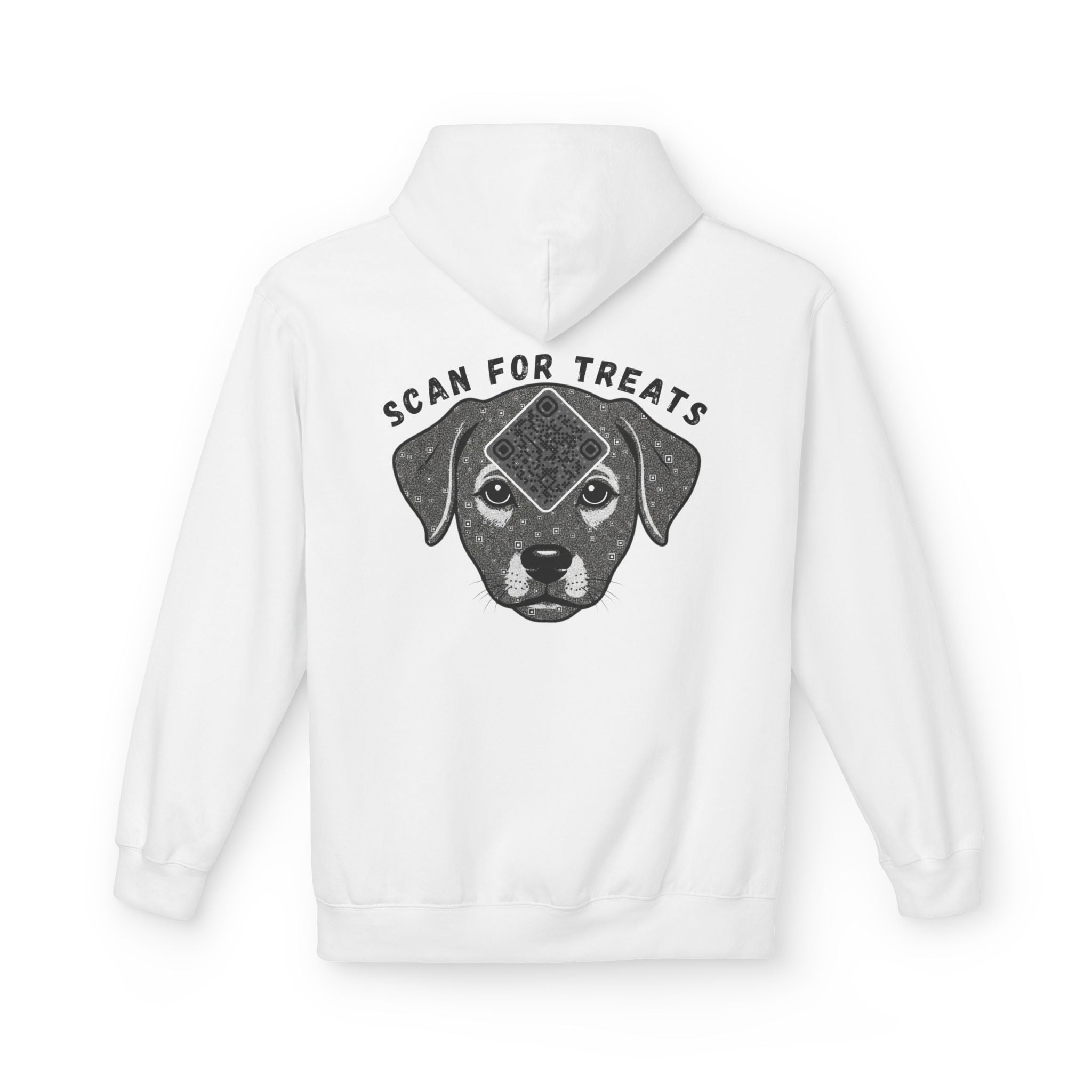 Dog QR Unisex Kangaroo Pockets Hoodie