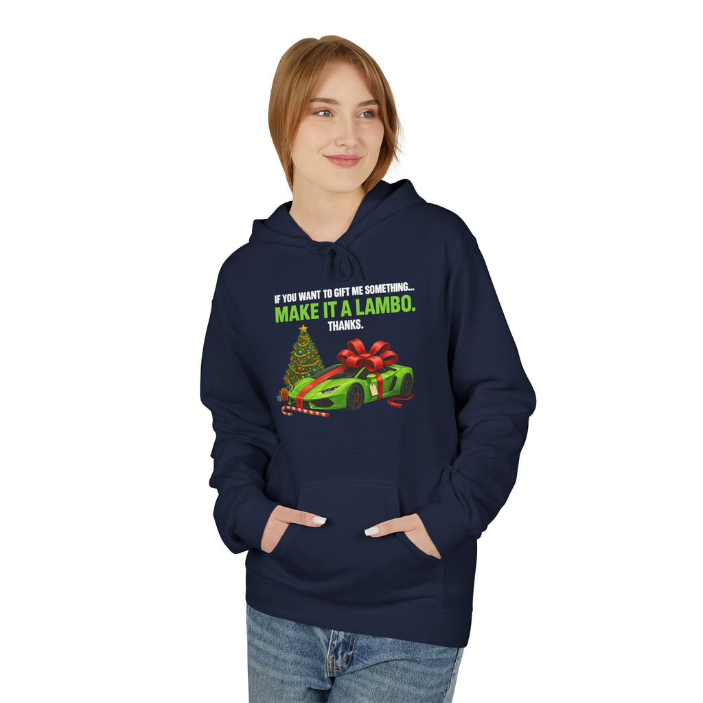 Christmas Gift Make It Lambo Unisex Kangaroo Pocket Hoodie