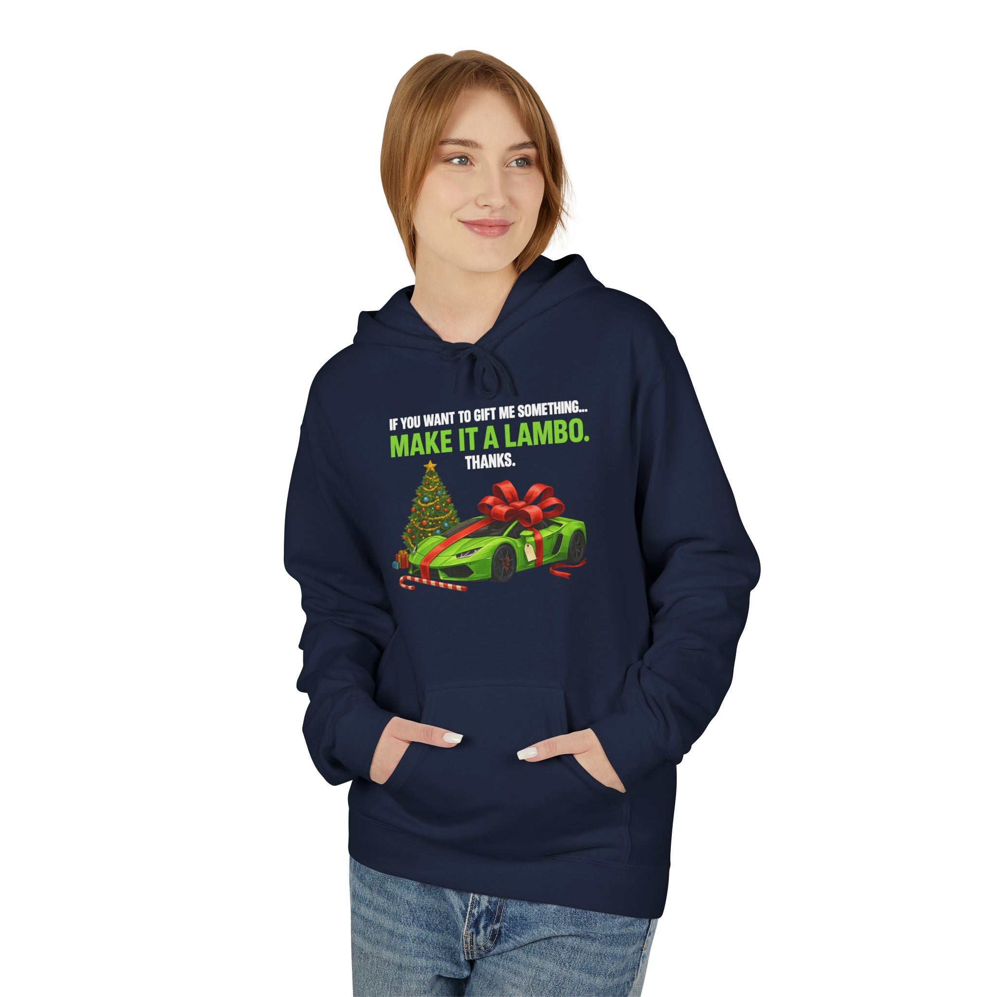 Christmas Gift Make It Lambo Unisex Kangaroo Pocket Hoodie