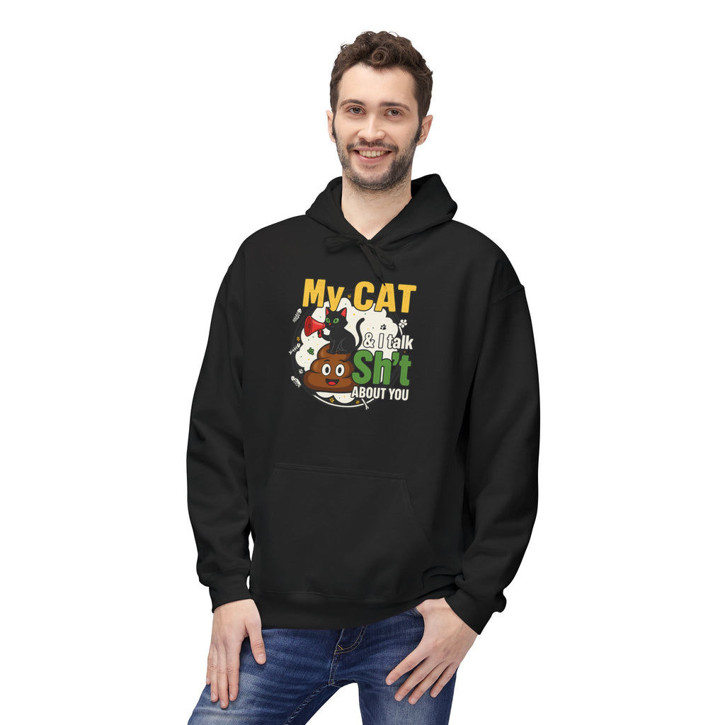 Cat Talk Sh*t Unisex Kangaroo Pocket Hoodie