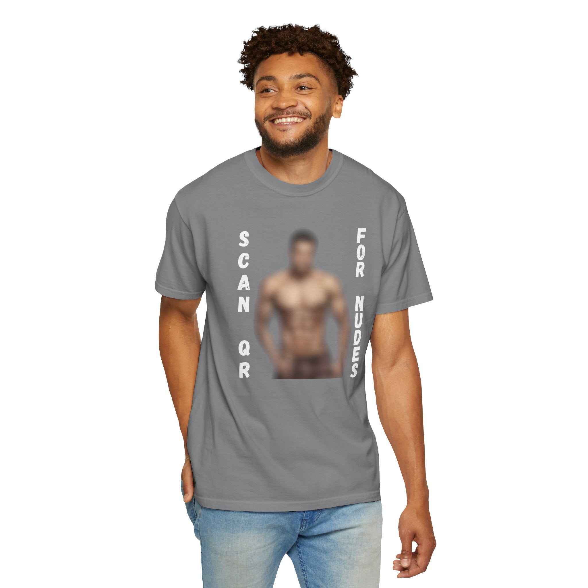 Scan For Nudes QR Man T-Shirt