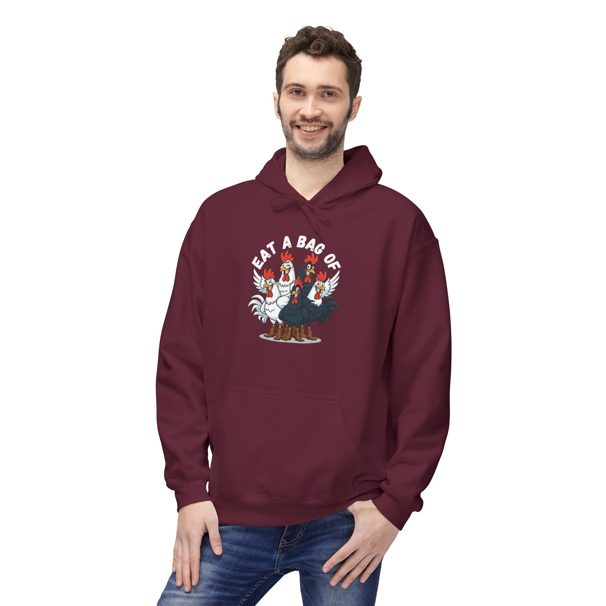 Eat a Bag of .... Funny Unisex Kangaroo Pockets Hoodie