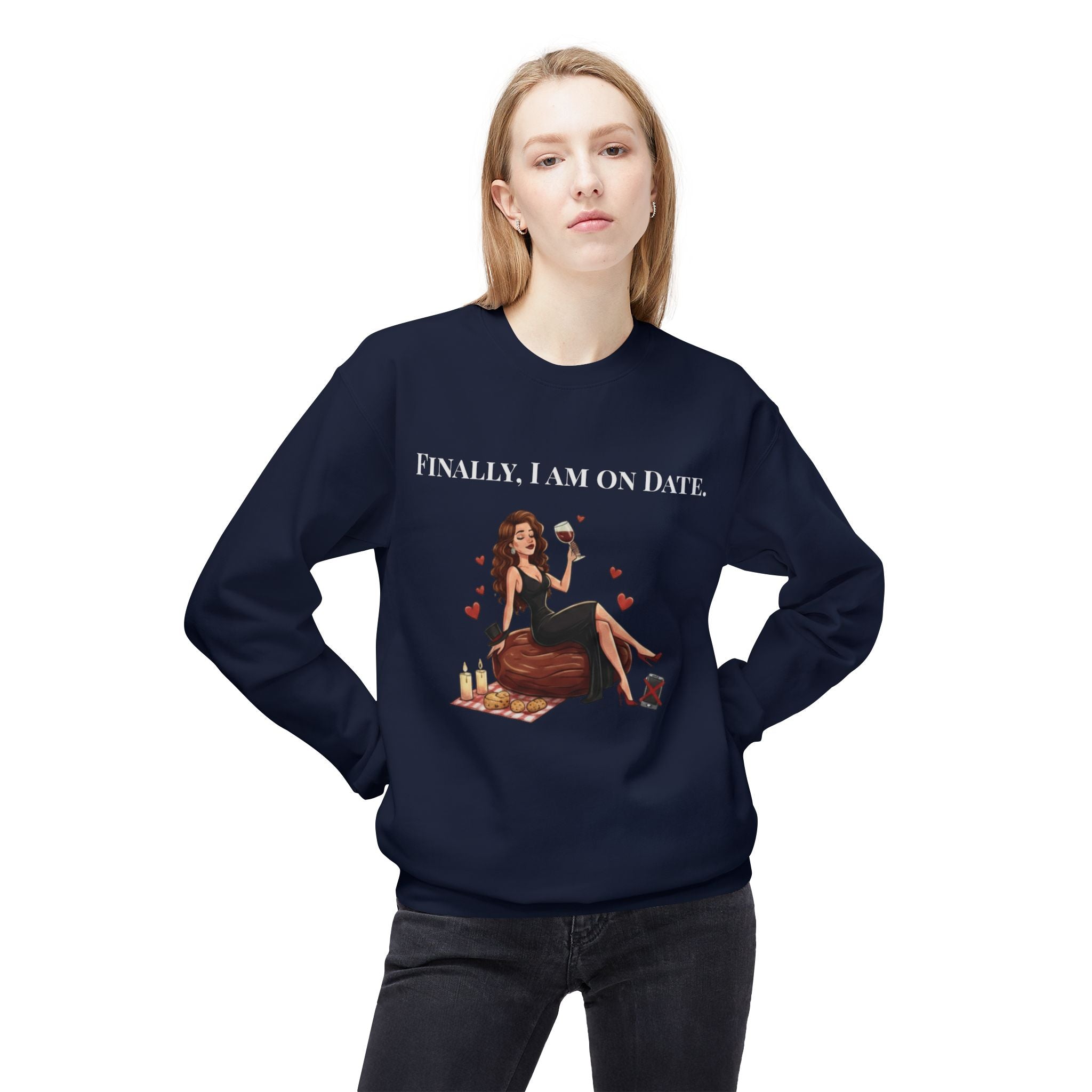 Finally On Date Woman Unisex Sweatshirt