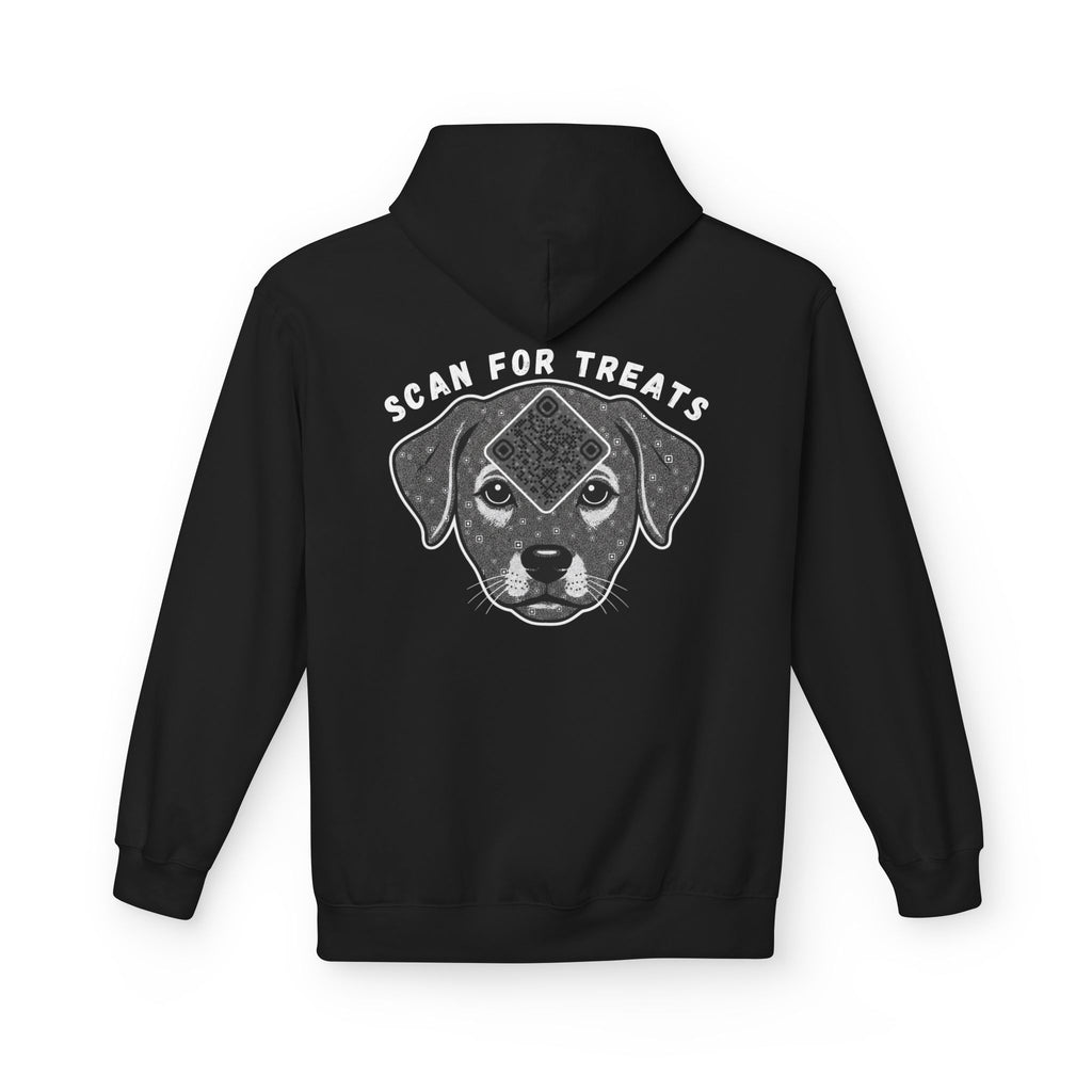 Dog QR Unisex Kangaroo Pockets Hoodie