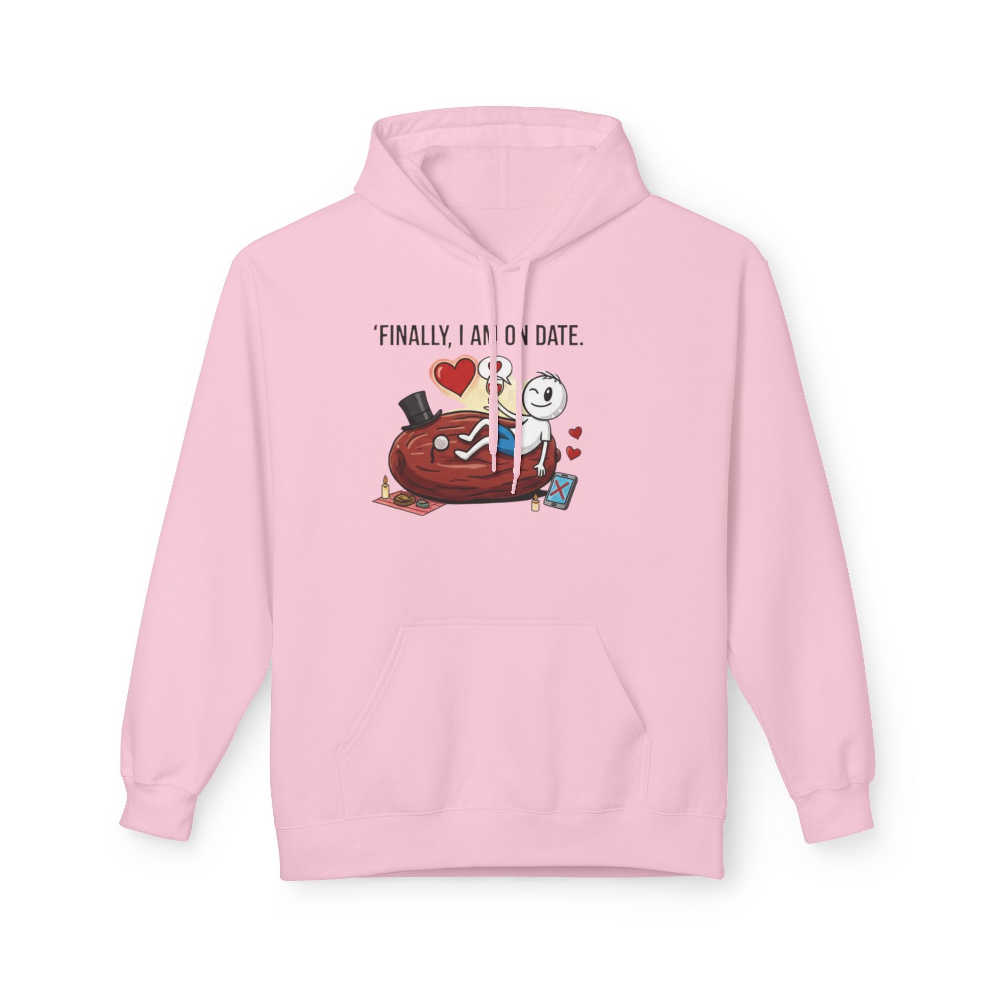 Finally On Date Man Kangaroo Pockets Hoodie