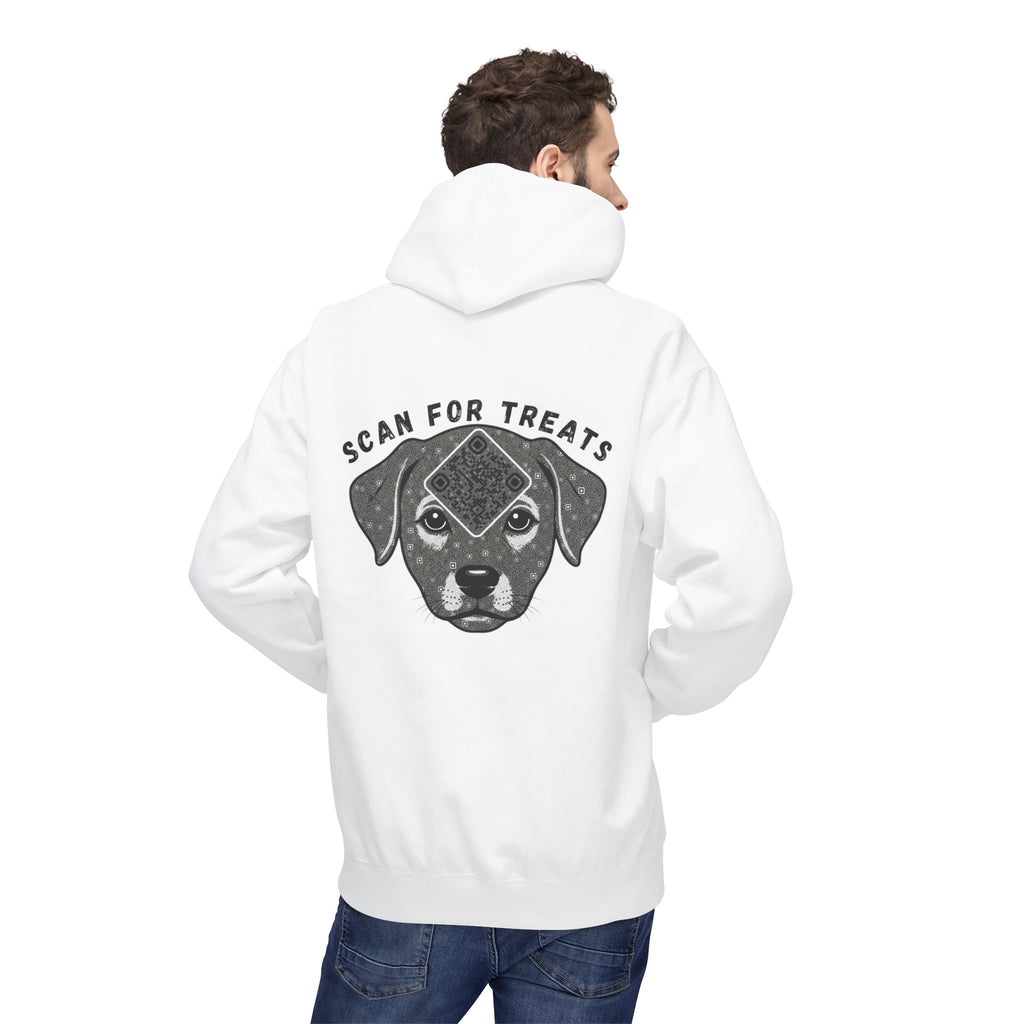 Dog QR Unisex Kangaroo Pockets Hoodie