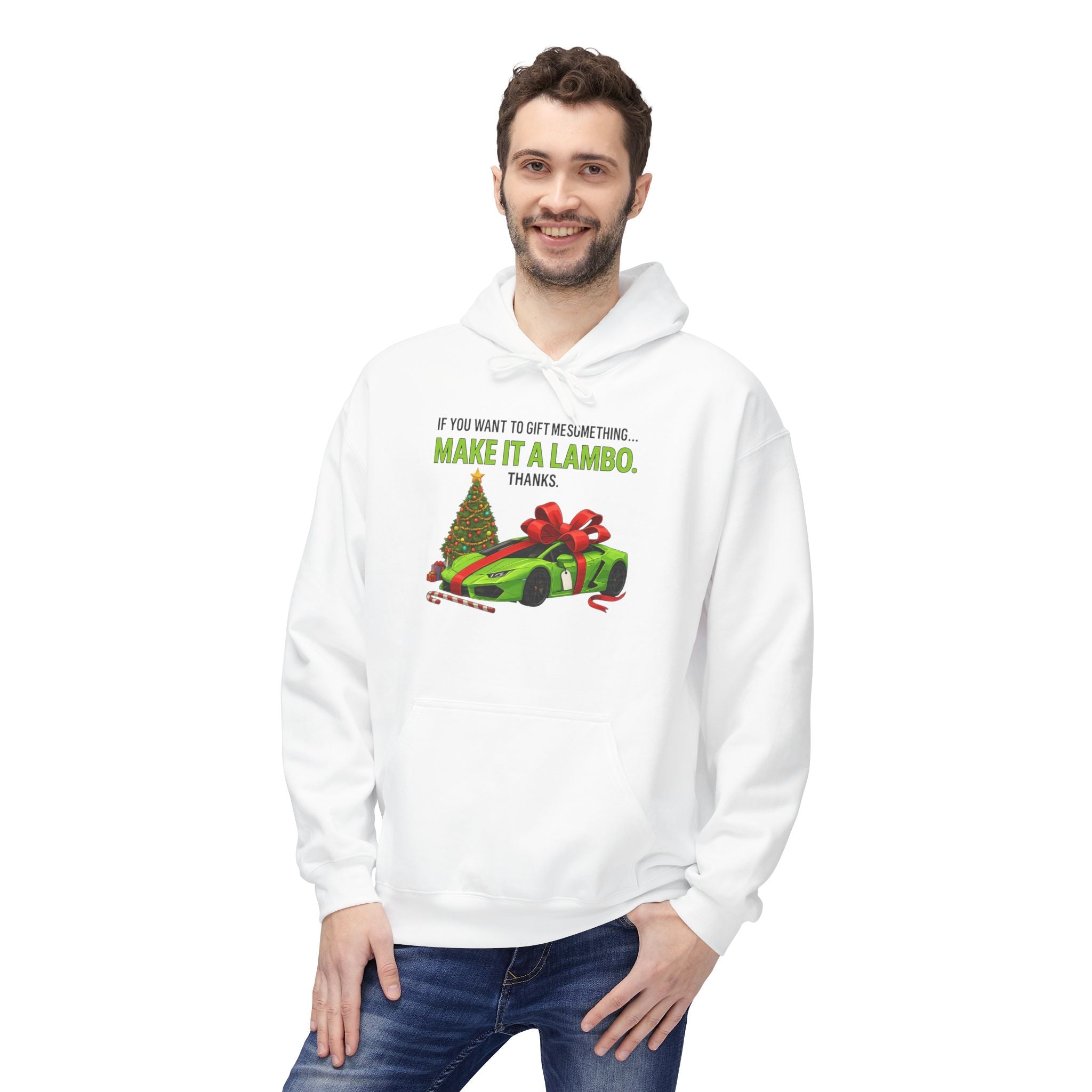Christmas Gift Make It Lambo Unisex Kangaroo Pocket Hoodie