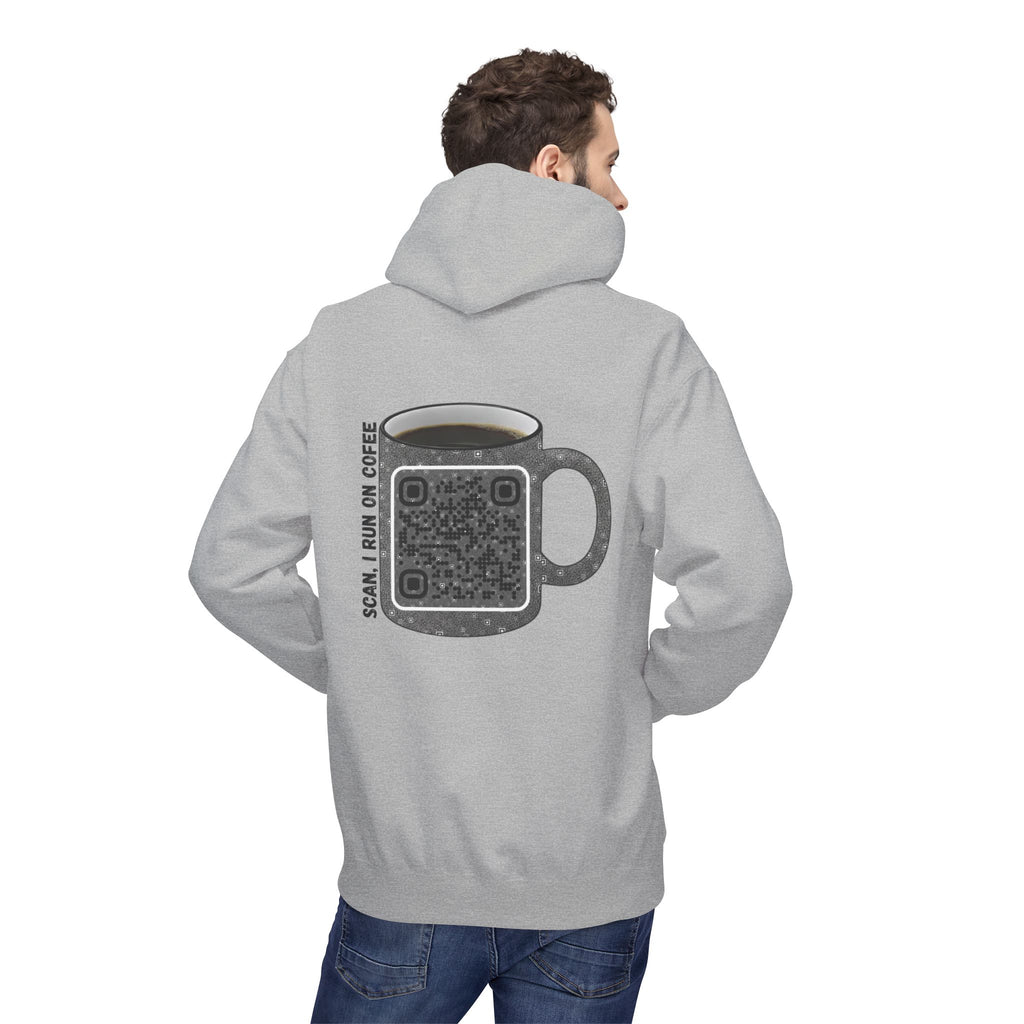 Caffeine QR Unisex Kangaroo Pockets Hoodie