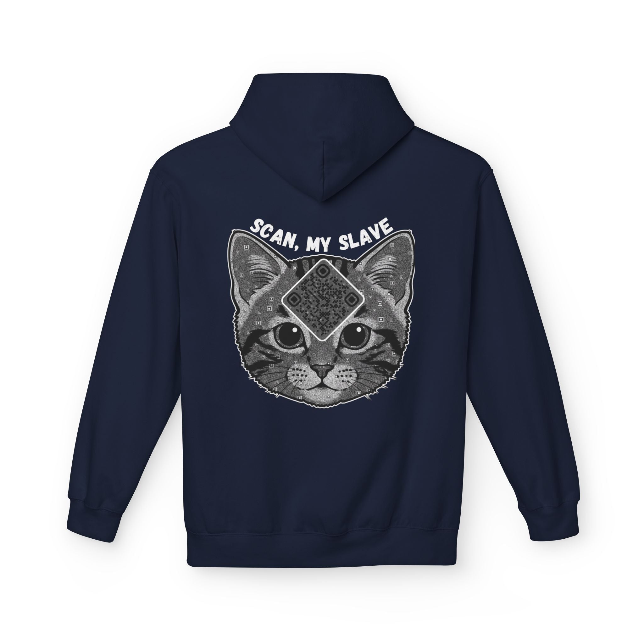 Cat QR Unisex Kangaroo Pockets Hoodie