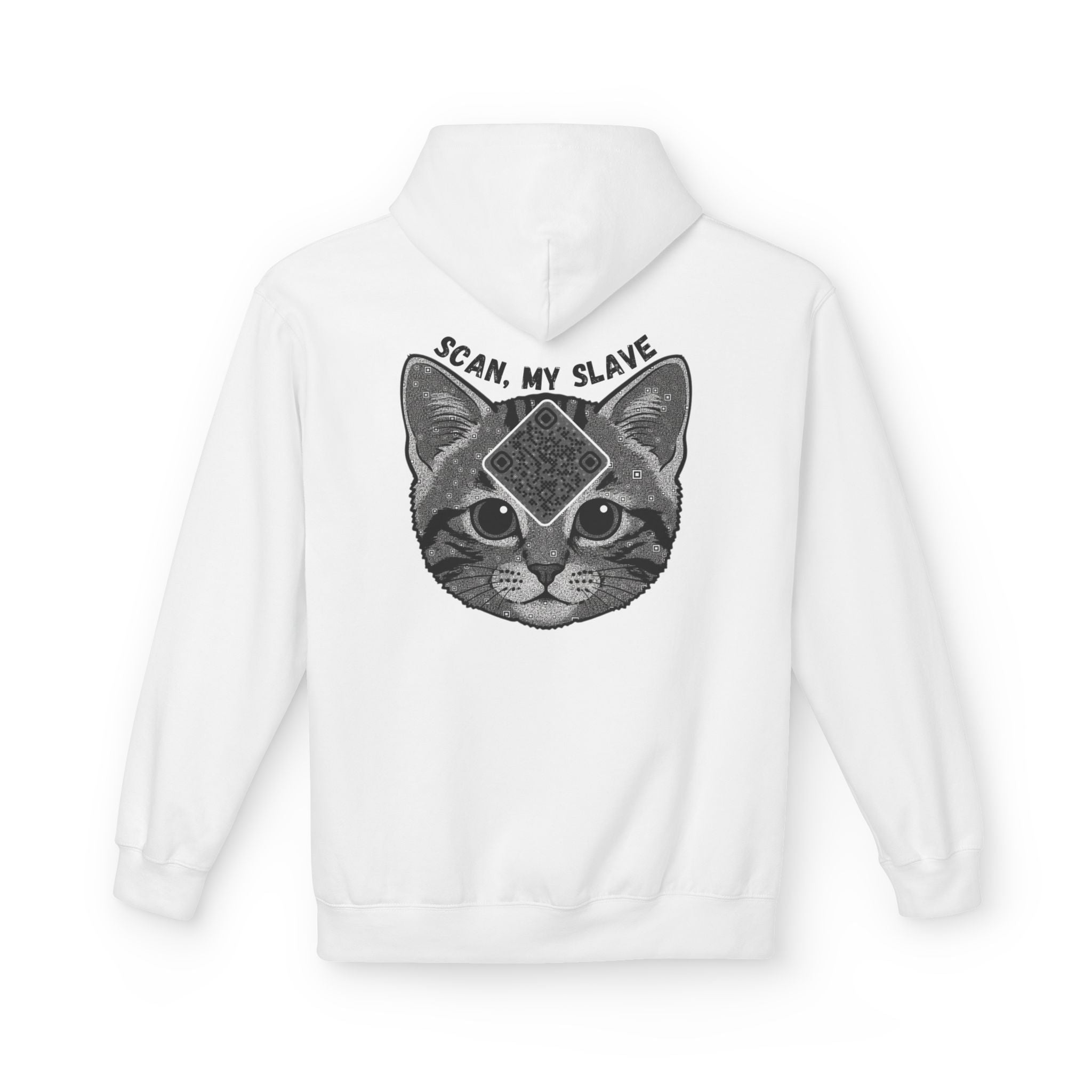 Cat QR Unisex Kangaroo Pockets Hoodie