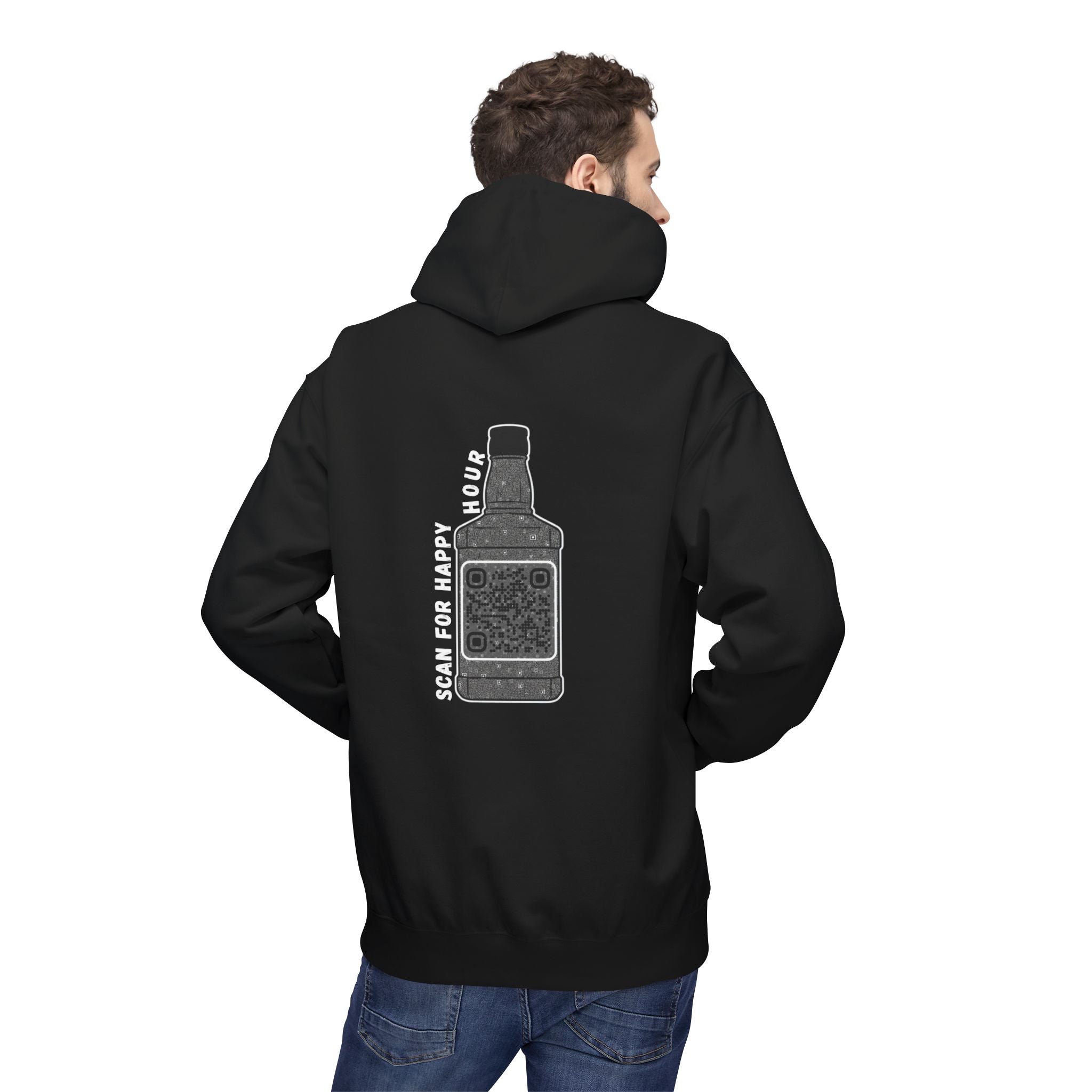 Whiskey QR Unisex Kangaroo Pockets Hoodie