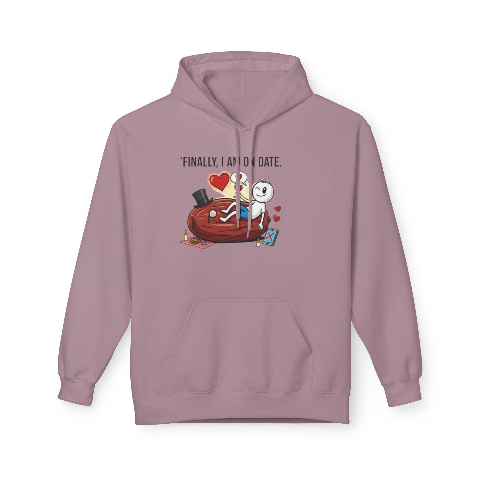Finally On Date Man Kangaroo Pockets Hoodie