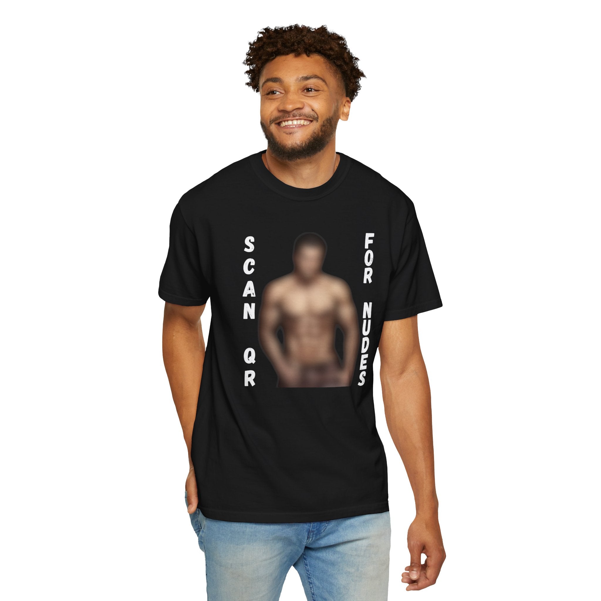 Scan For Nudes QR Man T-Shirt