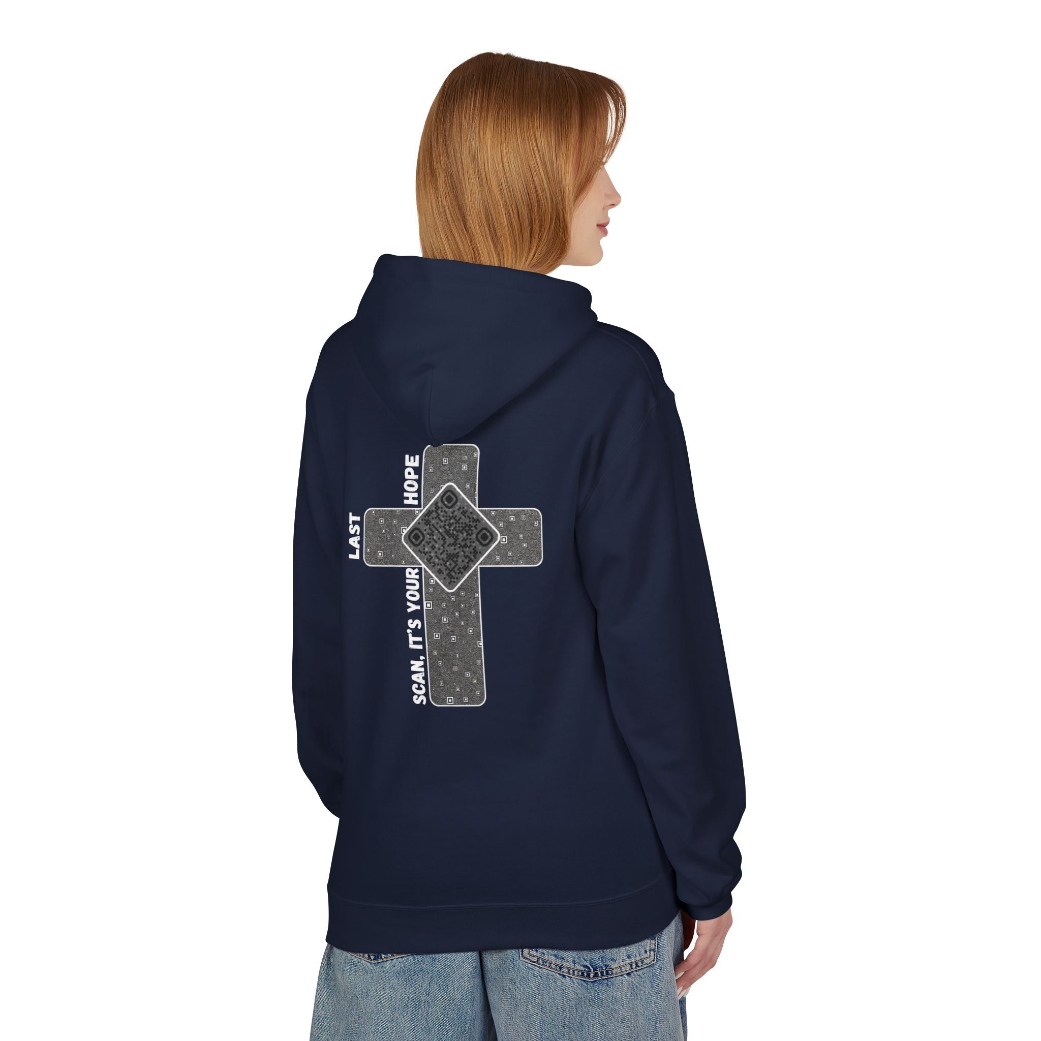 Faith QR Unisex Kangaroo Pockets Hoodie