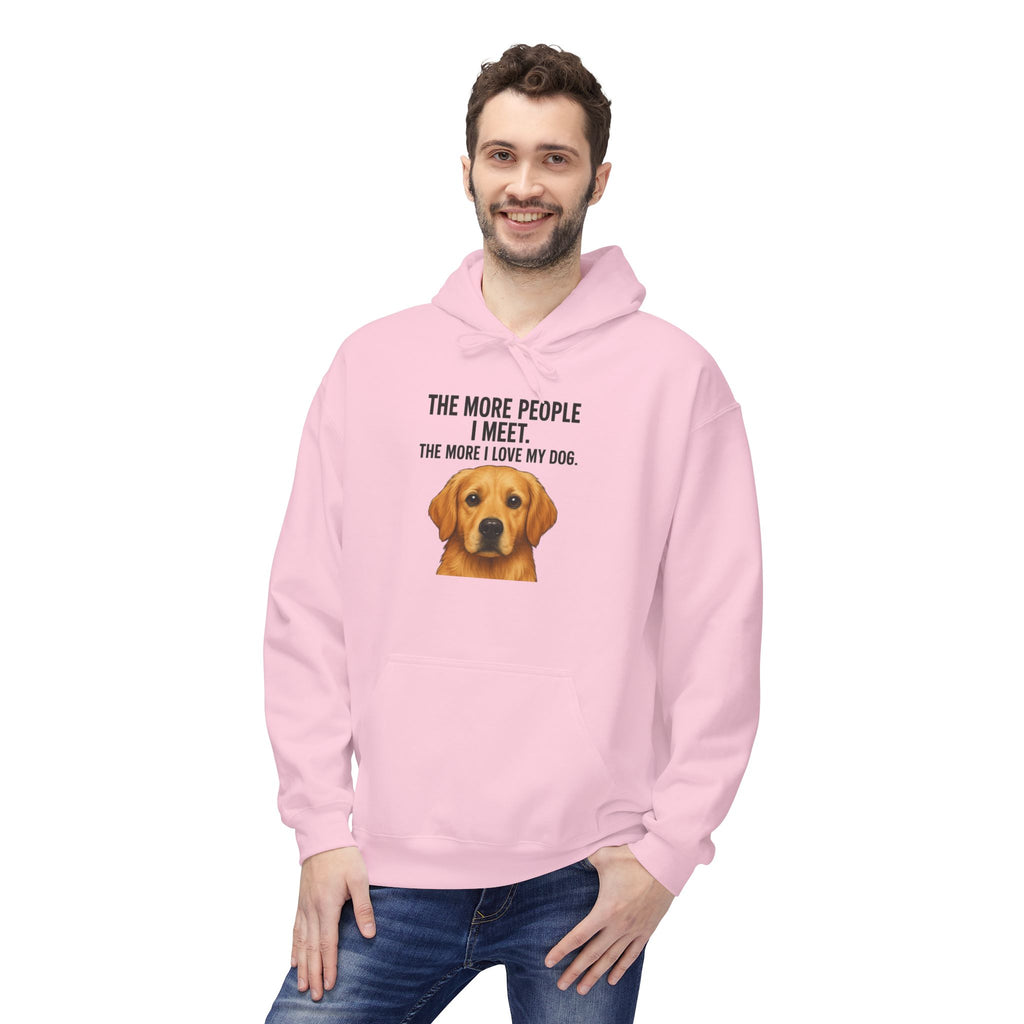 Love My Dog More Unisex Kangaroo Pocket Hoodie