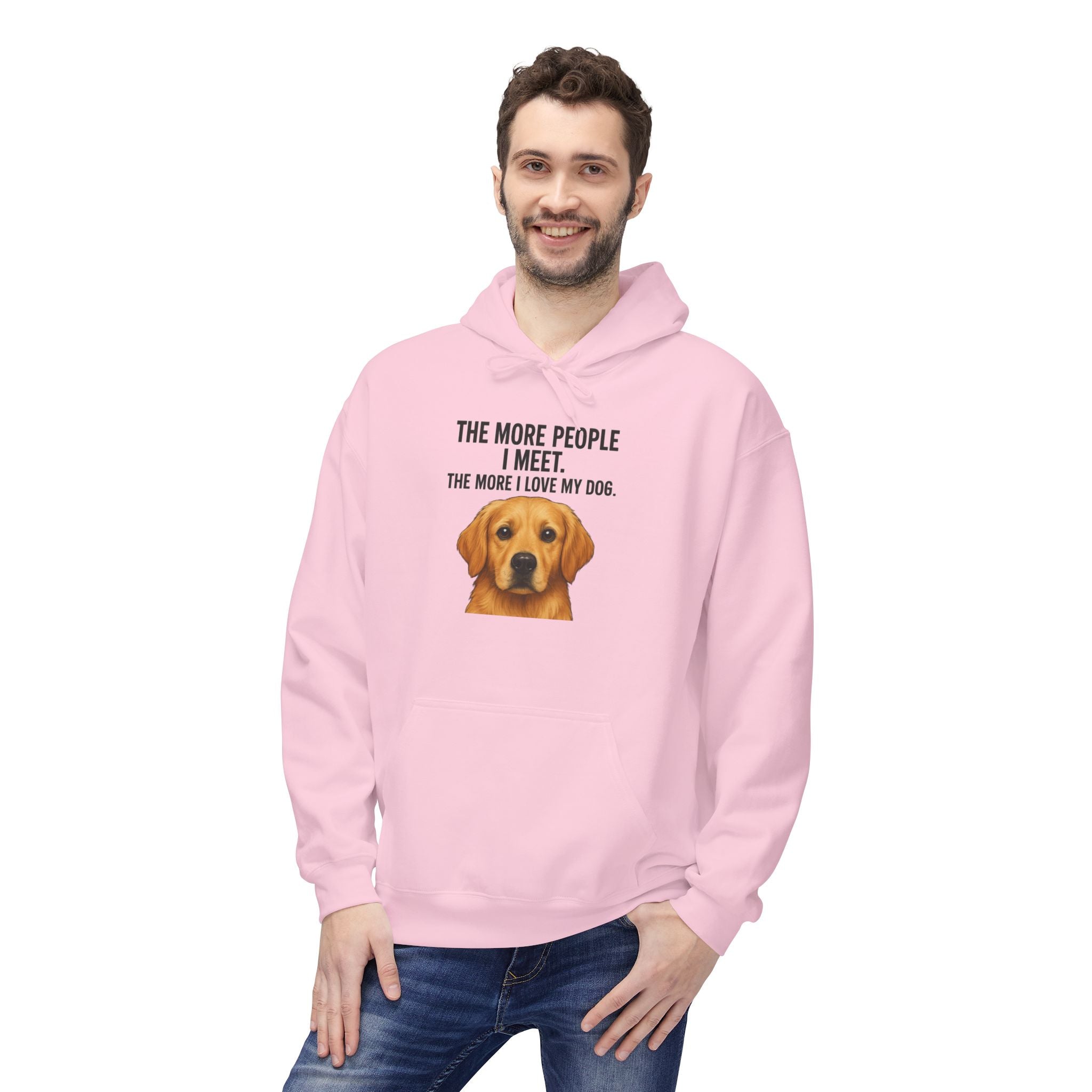 Love My Dog More Unisex Kangaroo Pocket Hoodie