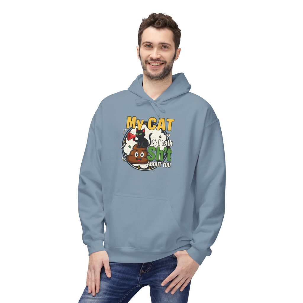 Cat Talk Sh*t Unisex Kangaroo Pocket Hoodie