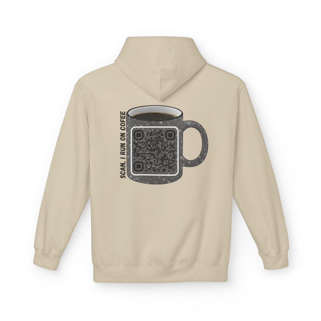 Caffeine QR Unisex Kangaroo Pockets Hoodie