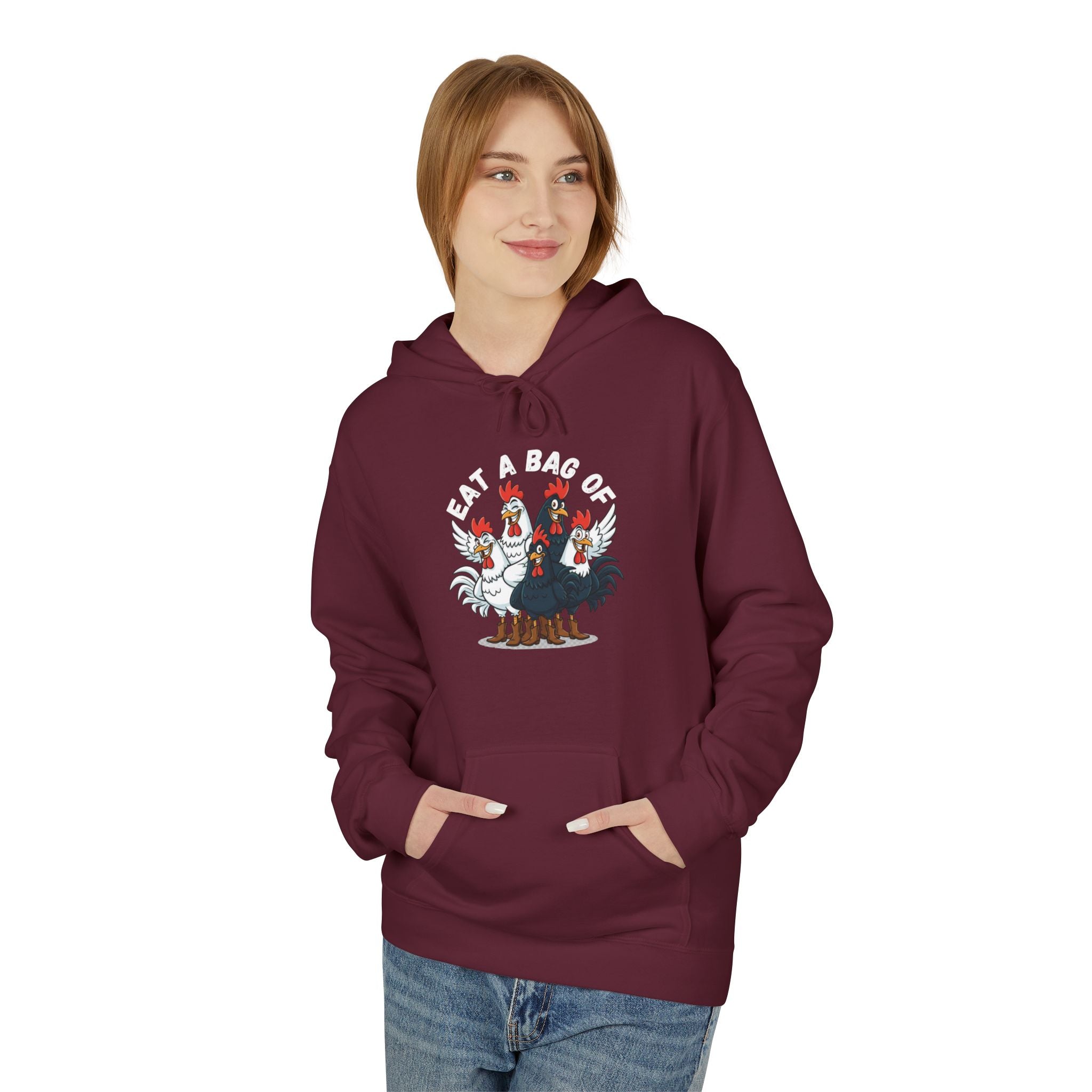 Eat a Bag of .... Funny Unisex Kangaroo Pockets Hoodie