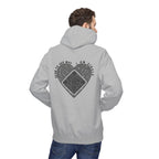 Heart QR Unisex Kangaroo Pockets Hoodie
