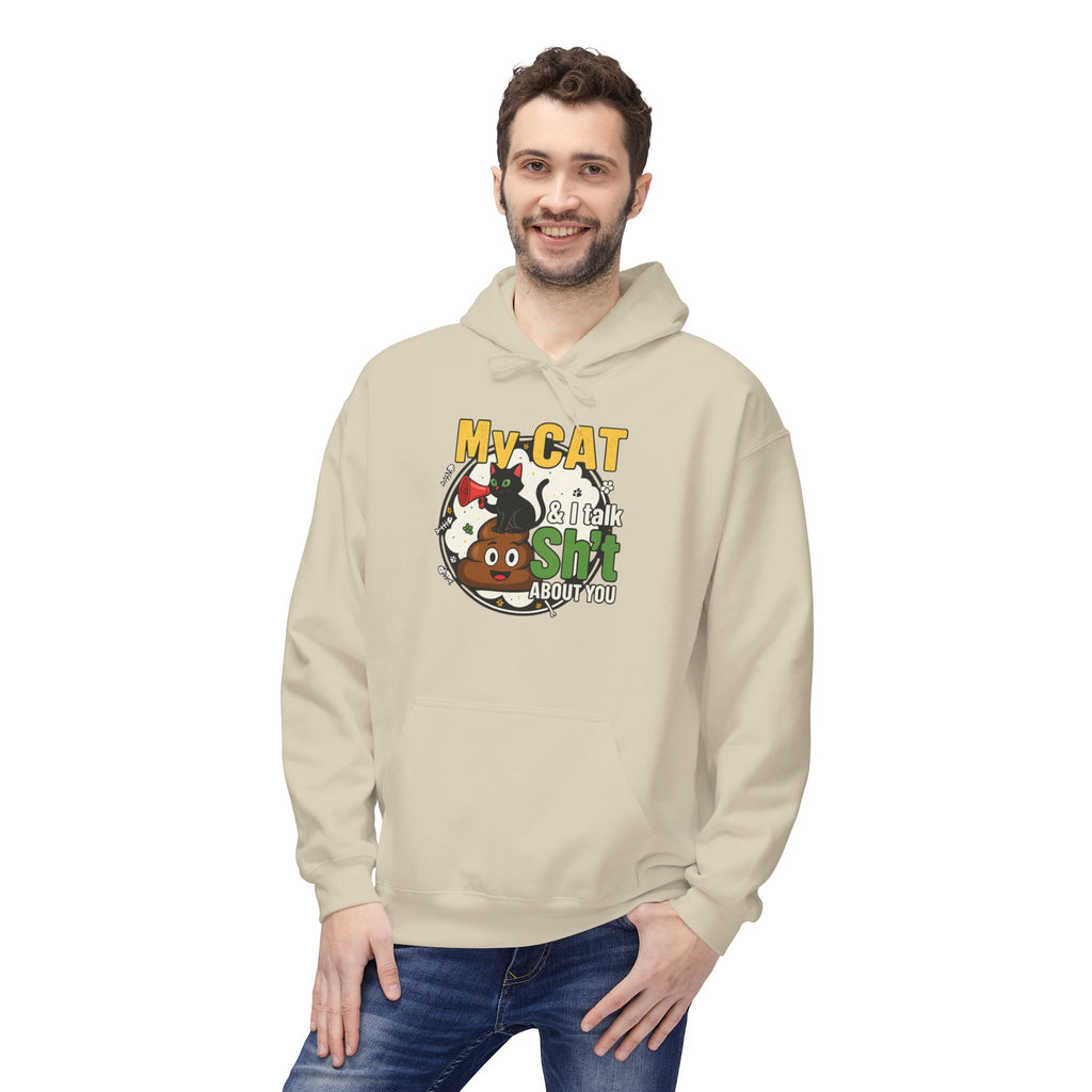 Cat Talk Sh*t Unisex Kangaroo Pocket Hoodie