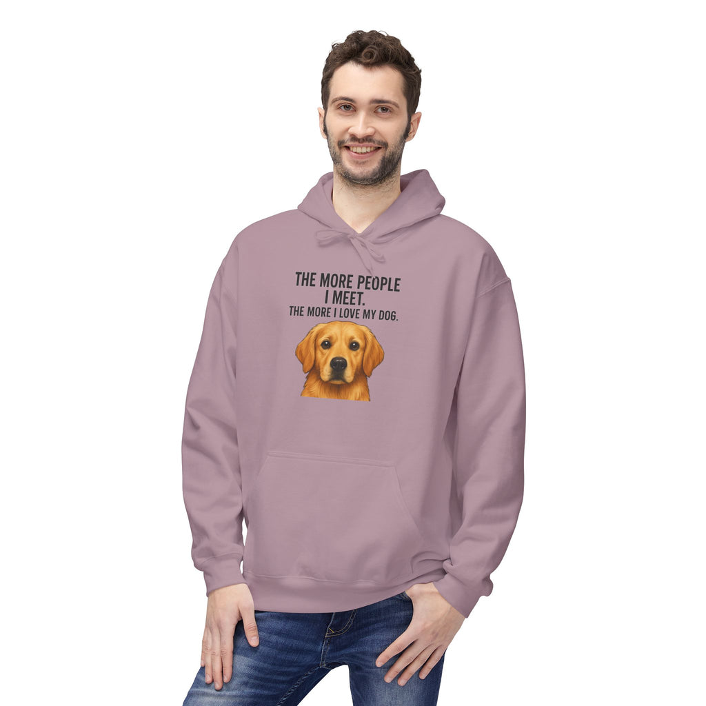 Love My Dog More Unisex Kangaroo Pocket Hoodie