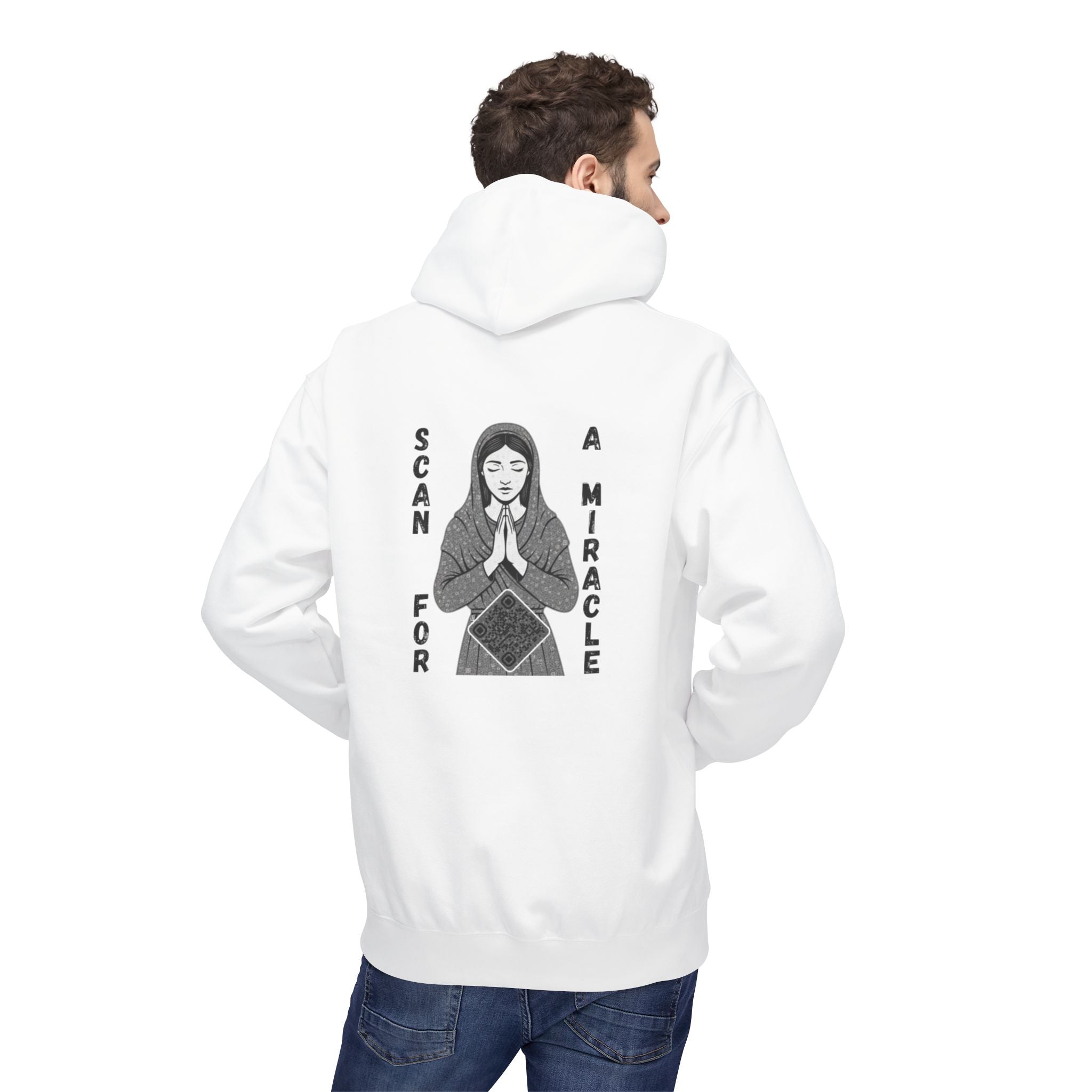 Miracle QR Unisex Kangaroo Pockets Hoodie