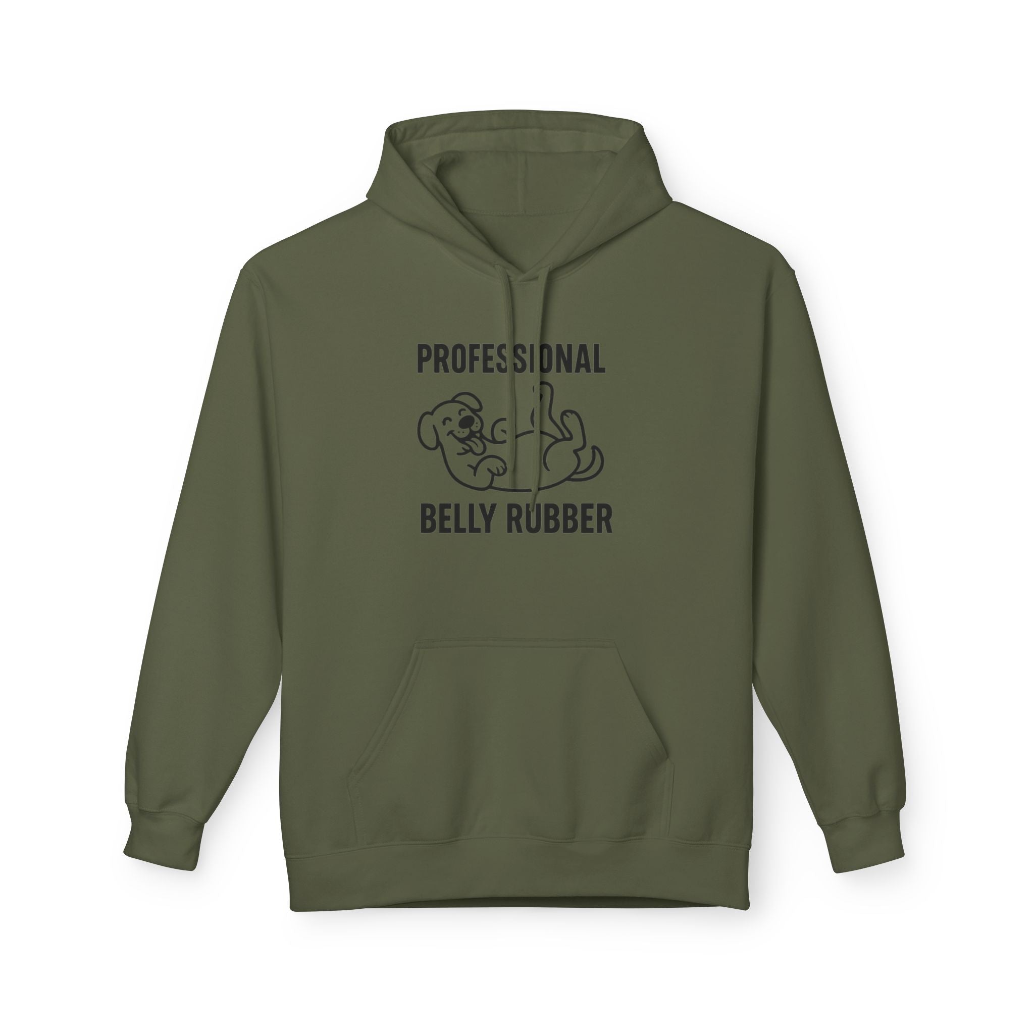 Dog Belly Rubber Unisex Kangaroo Pocket Hoodie
