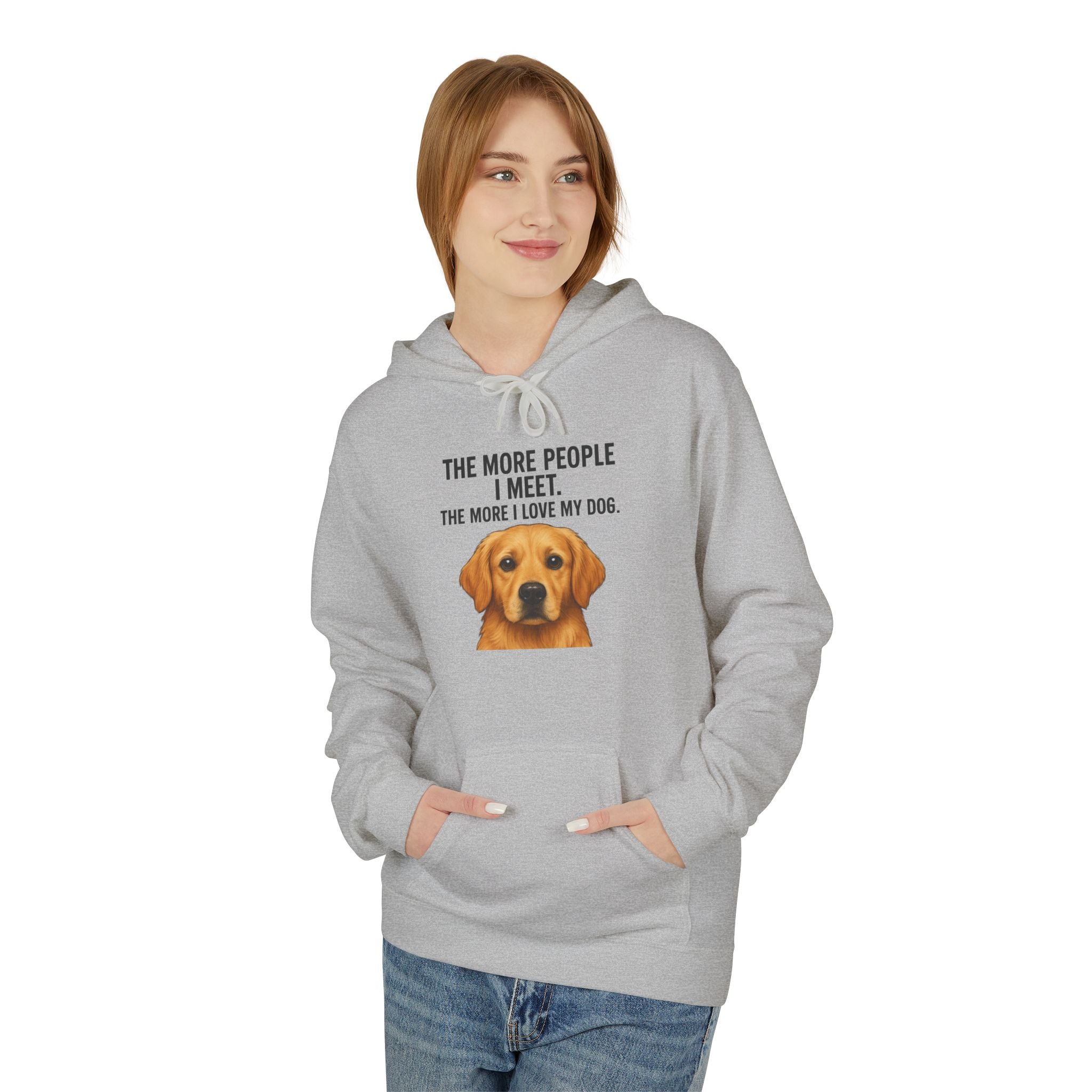 Love My Dog More Unisex Kangaroo Pocket Hoodie