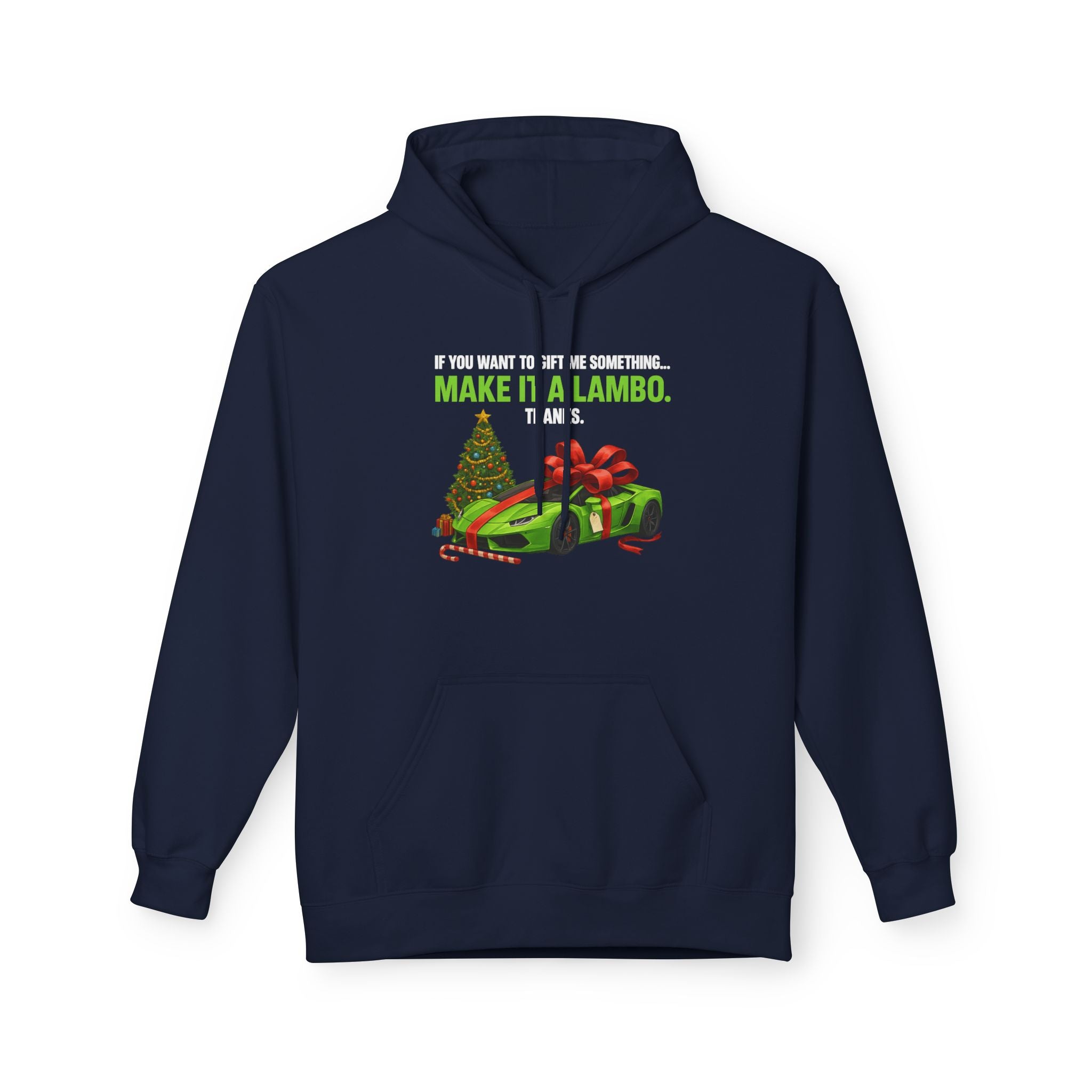 Christmas Gift Make It Lambo Unisex Kangaroo Pocket Hoodie