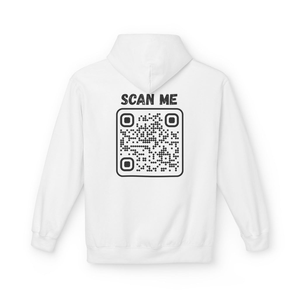Scan For Nudes QR Man Kangaroo Pockets Hoodie