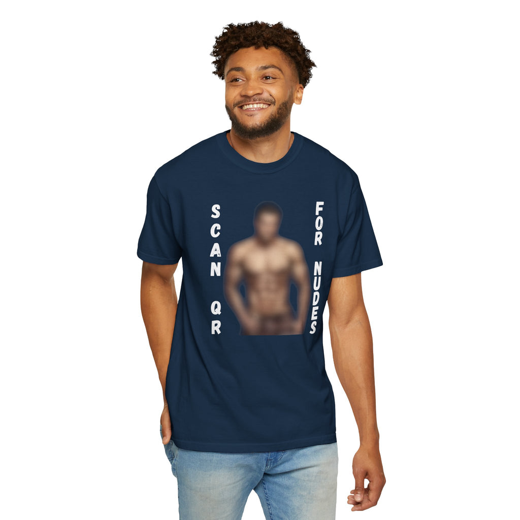 Scan For Nudes QR Man T-Shirt