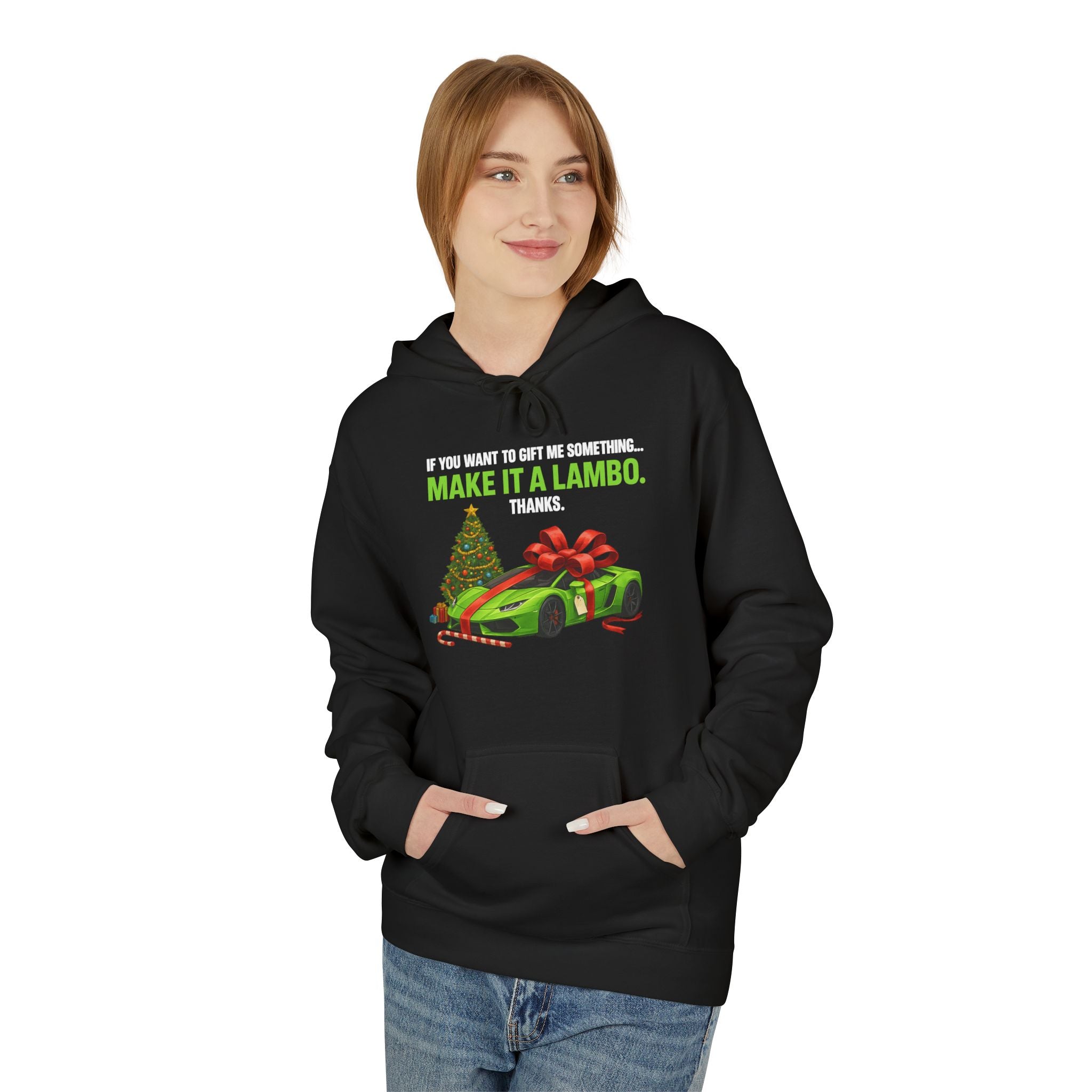 Christmas Gift Make It Lambo Unisex Kangaroo Pocket Hoodie