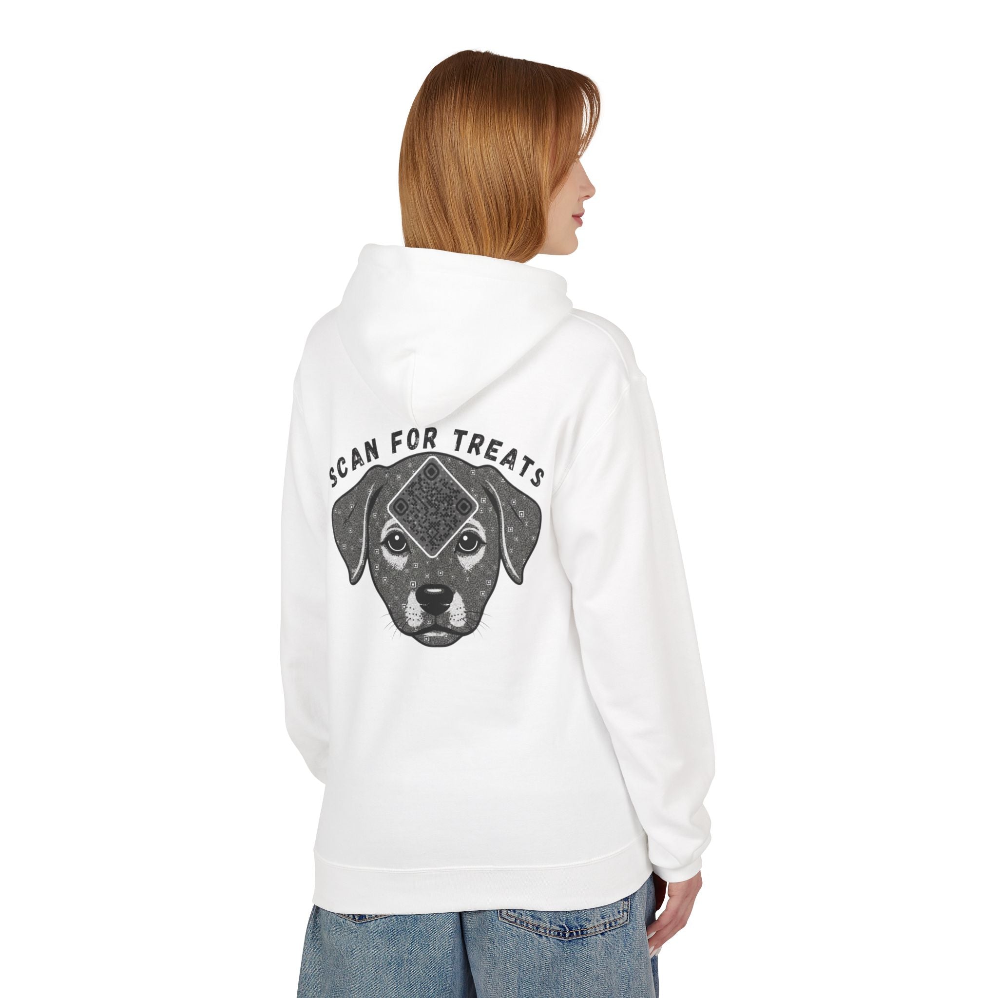 Dog QR Unisex Kangaroo Pockets Hoodie