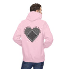 Heart QR Unisex Kangaroo Pockets Hoodie