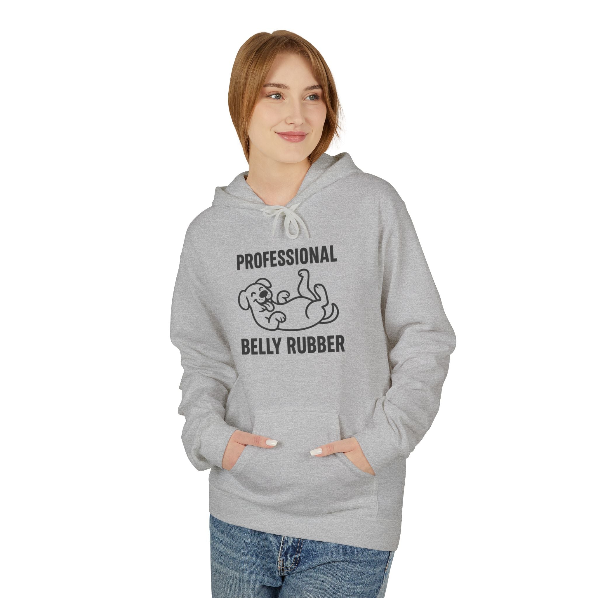 Dog Belly Rubber Unisex Kangaroo Pocket Hoodie