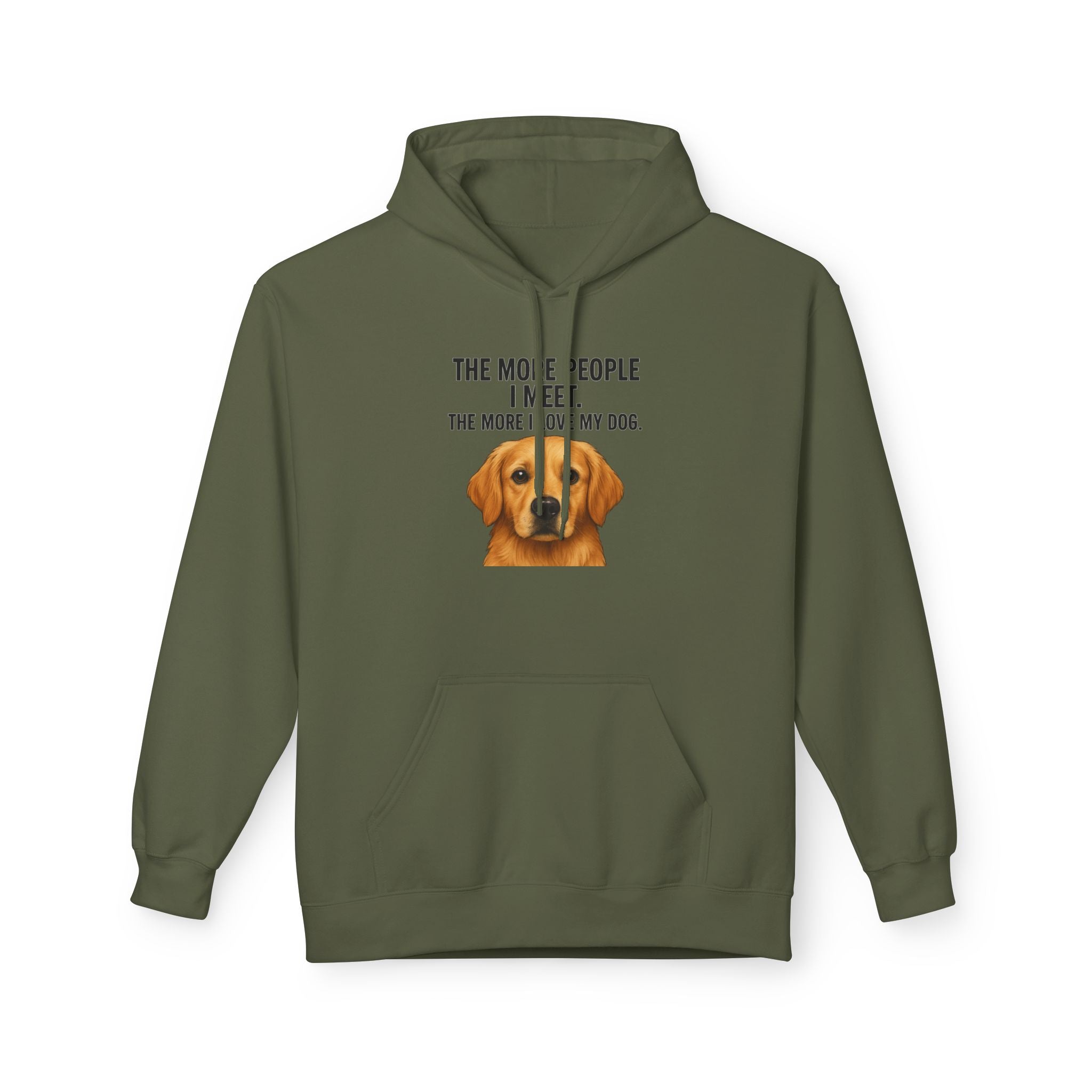 Love My Dog More Unisex Kangaroo Pocket Hoodie
