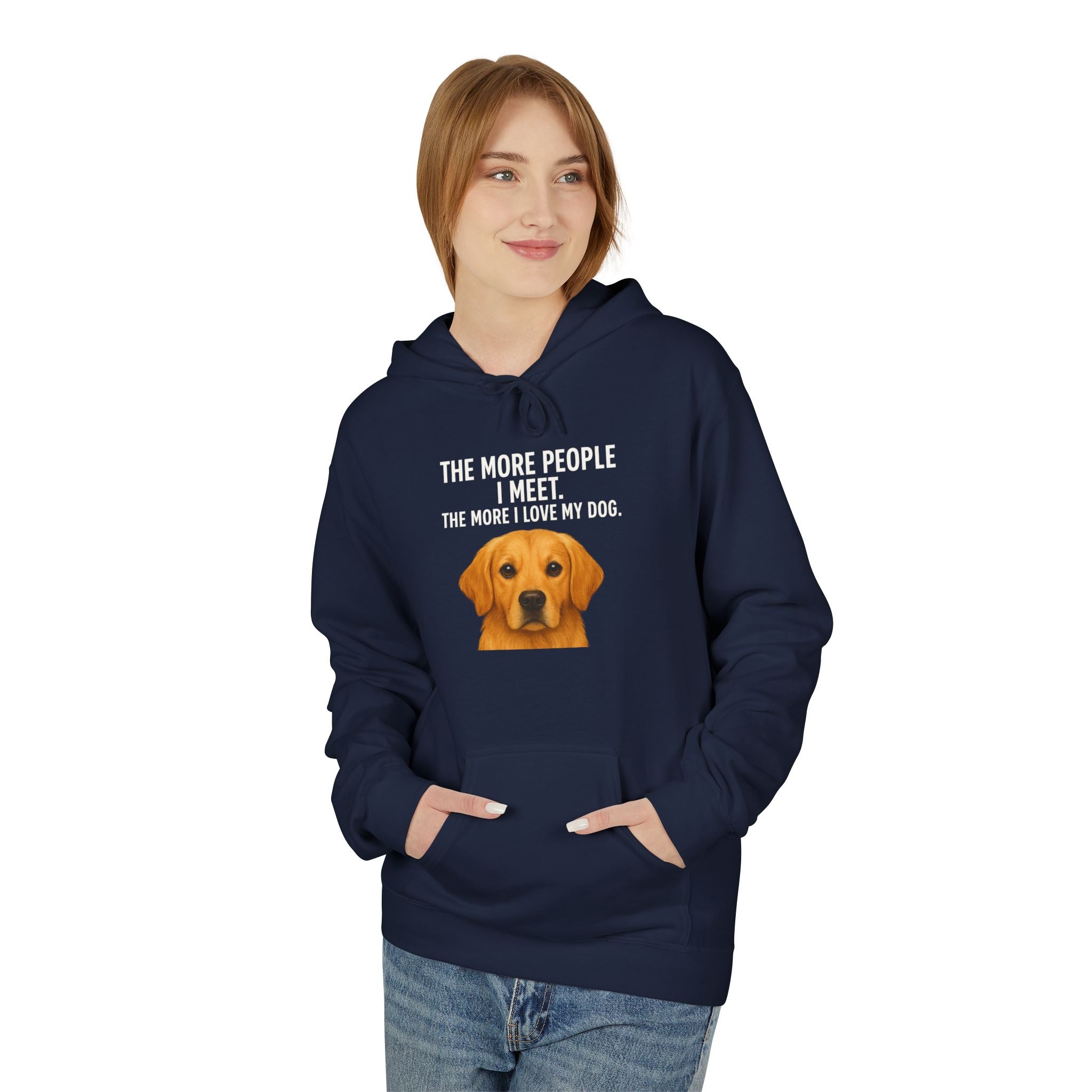 Love My Dog More Unisex Kangaroo Pocket Hoodie