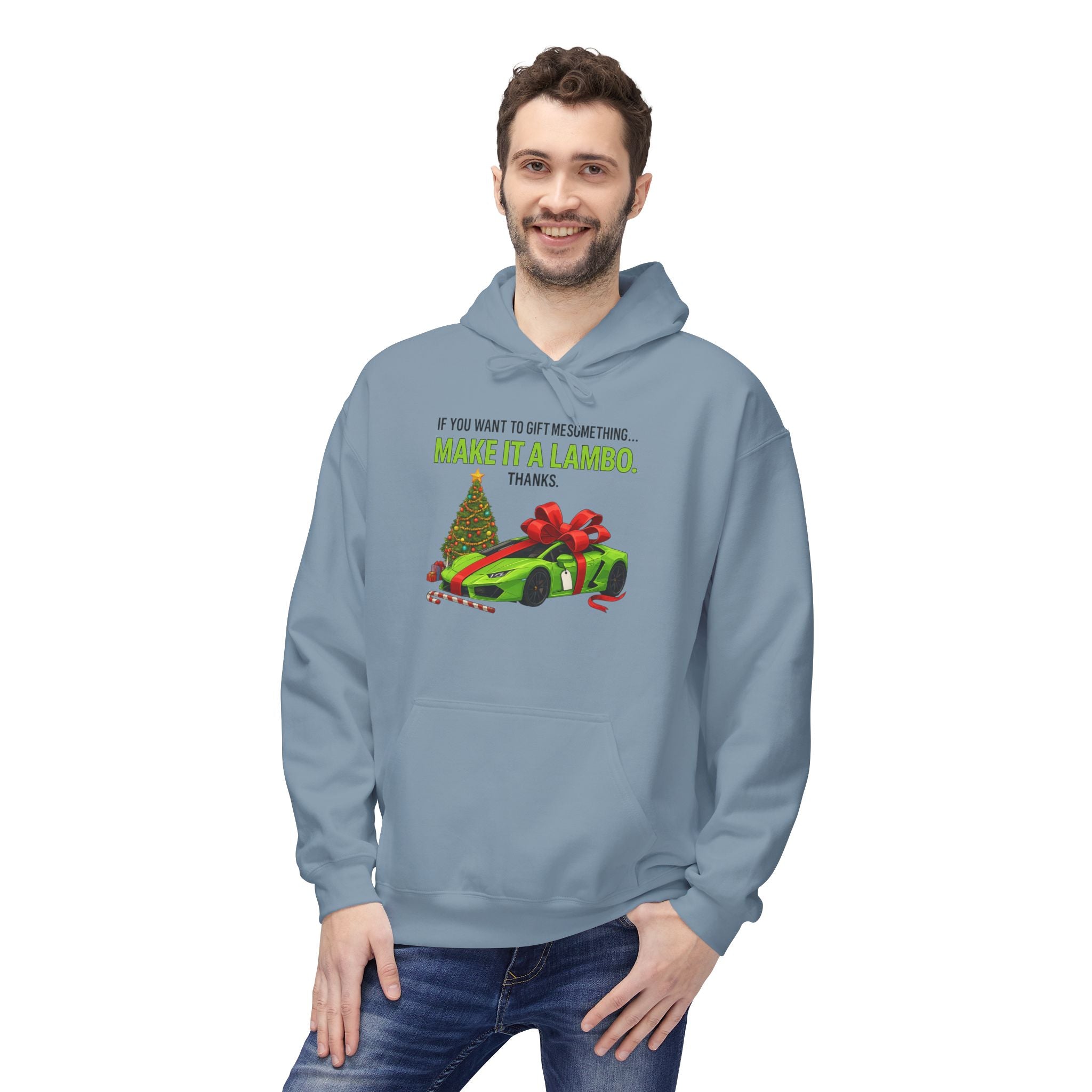 Christmas Gift Make It Lambo Unisex Kangaroo Pocket Hoodie