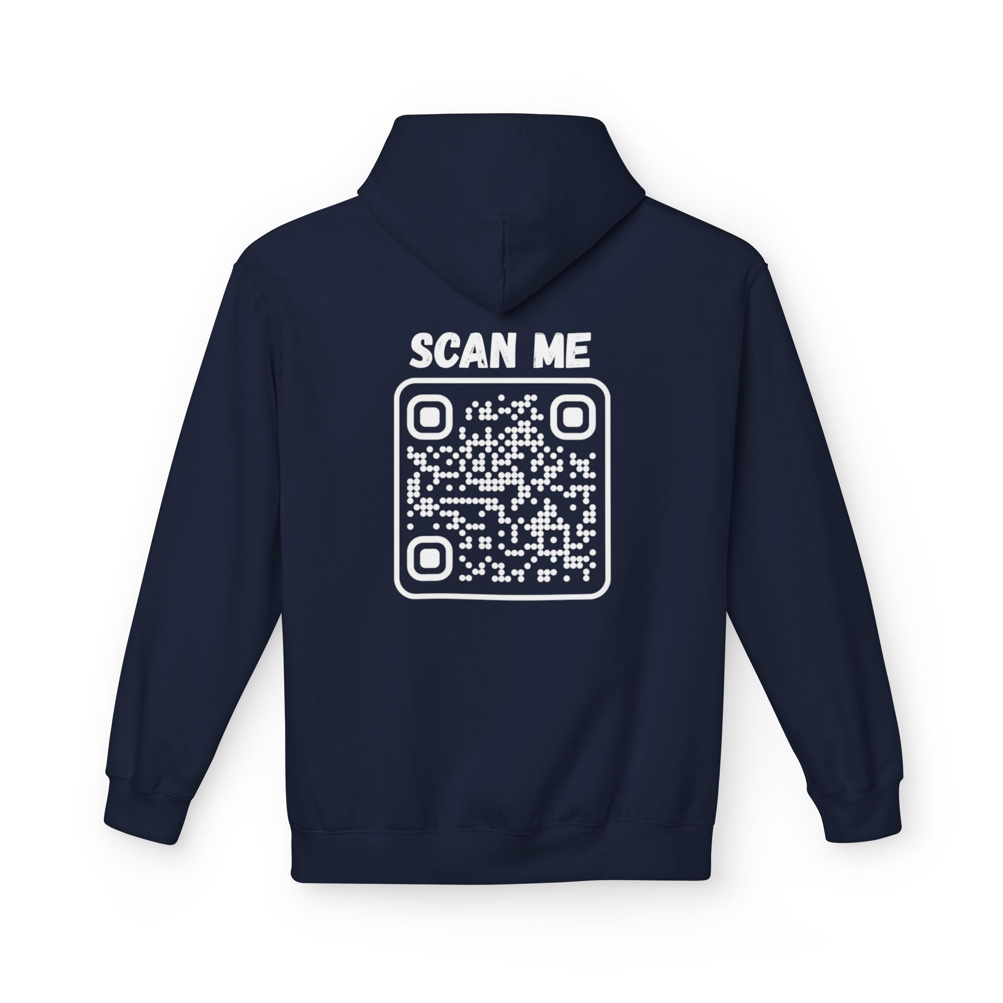 Scan For Nudes QR Woman Kangaroo Pockets Hoodie