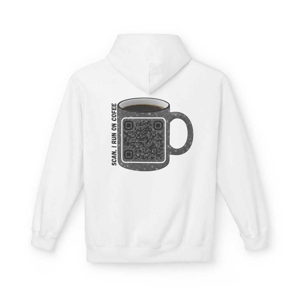 Caffeine QR Unisex Kangaroo Pockets Hoodie