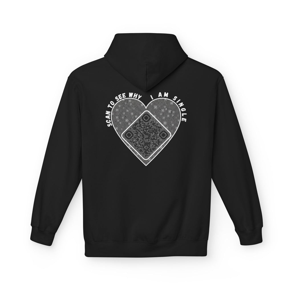 Heart QR Unisex Kangaroo Pockets Hoodie