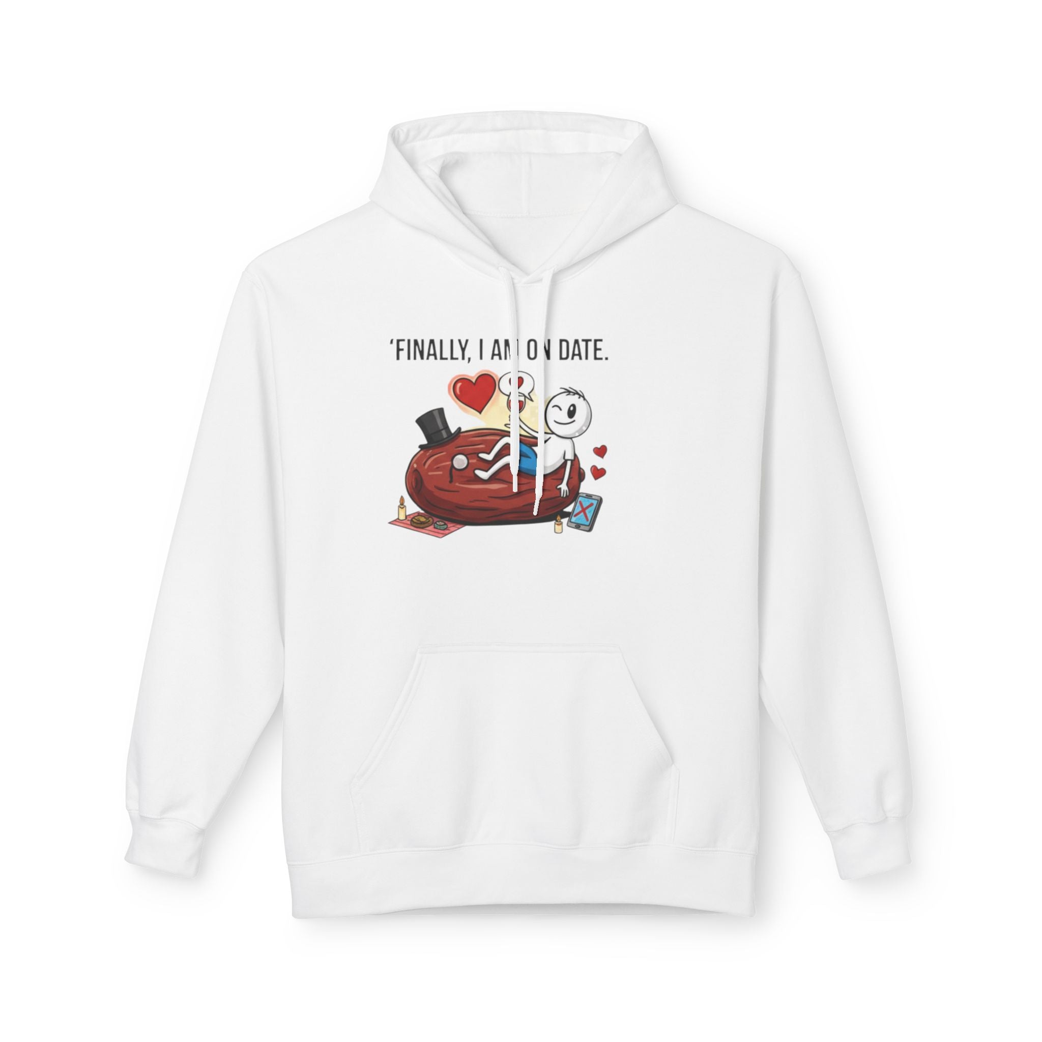 Finally On Date Man Kangaroo Pockets Hoodie