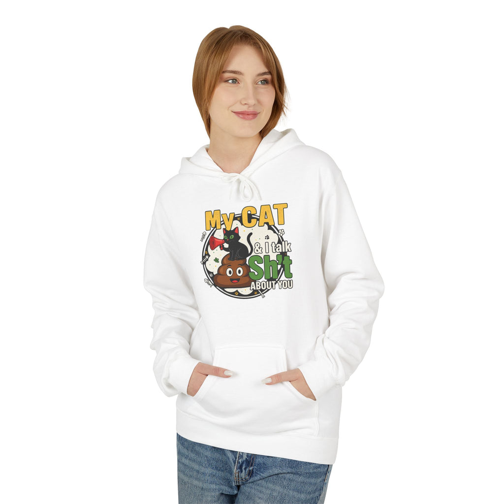 Cat Talk Sh*t Unisex Kangaroo Pocket Hoodie