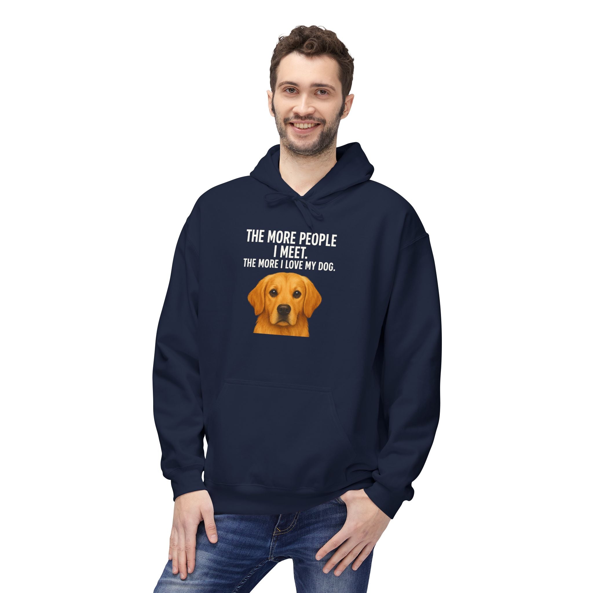Love My Dog More Unisex Kangaroo Pocket Hoodie