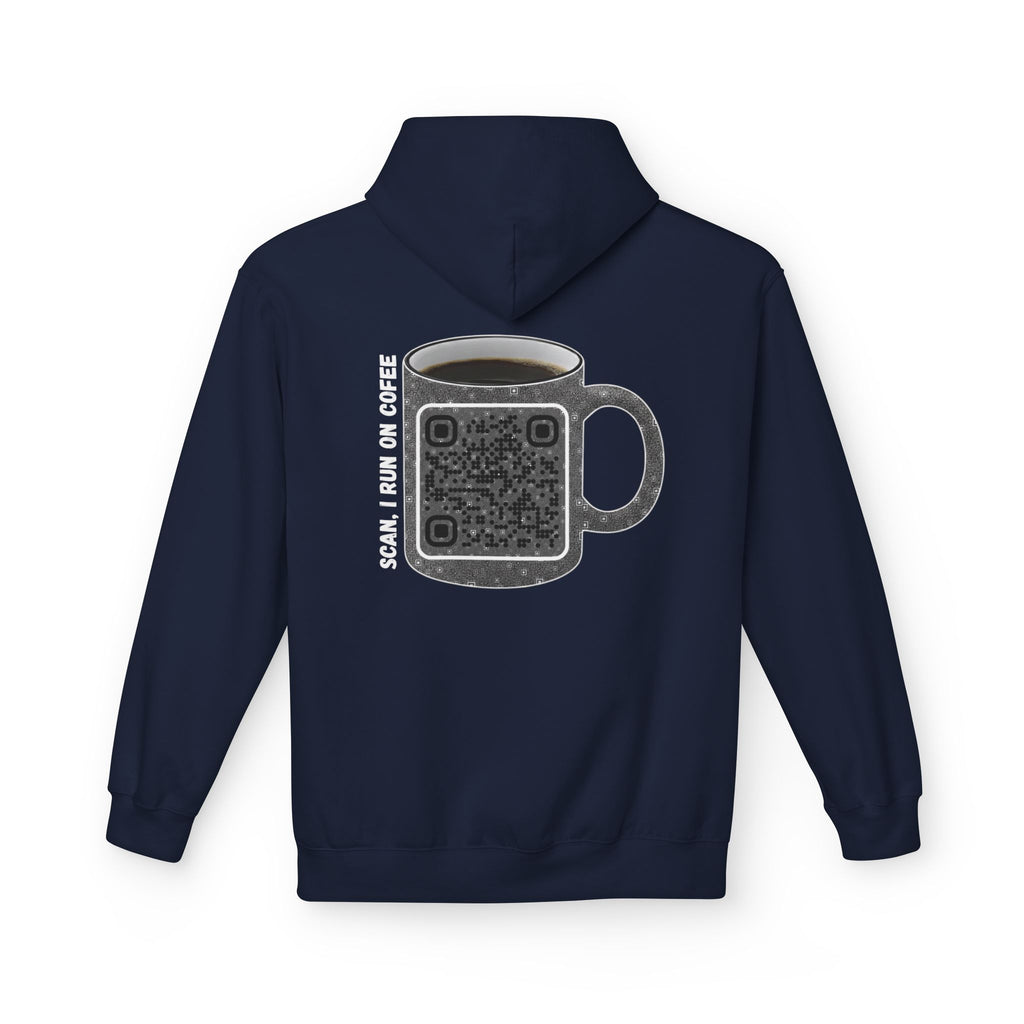 Caffeine QR Unisex Kangaroo Pockets Hoodie