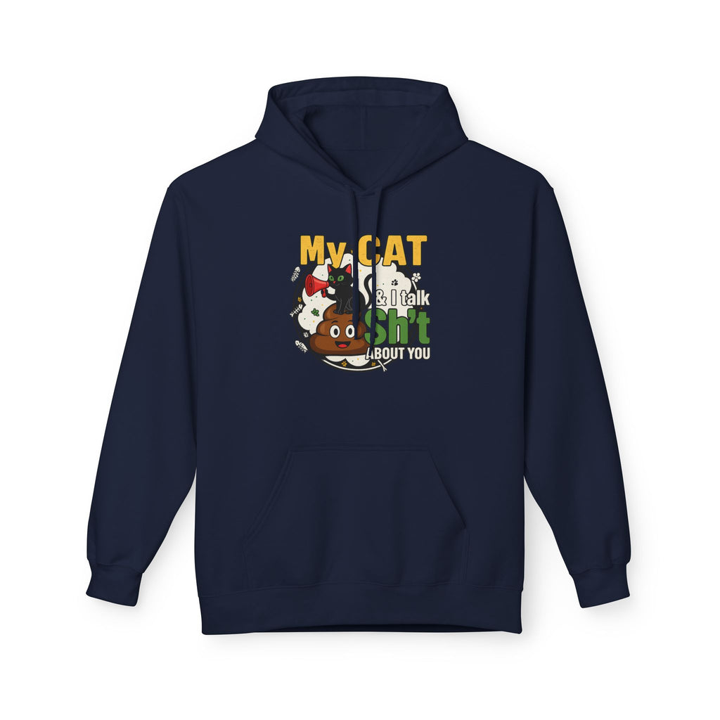 Cat Talk Sh*t Unisex Kangaroo Pocket Hoodie